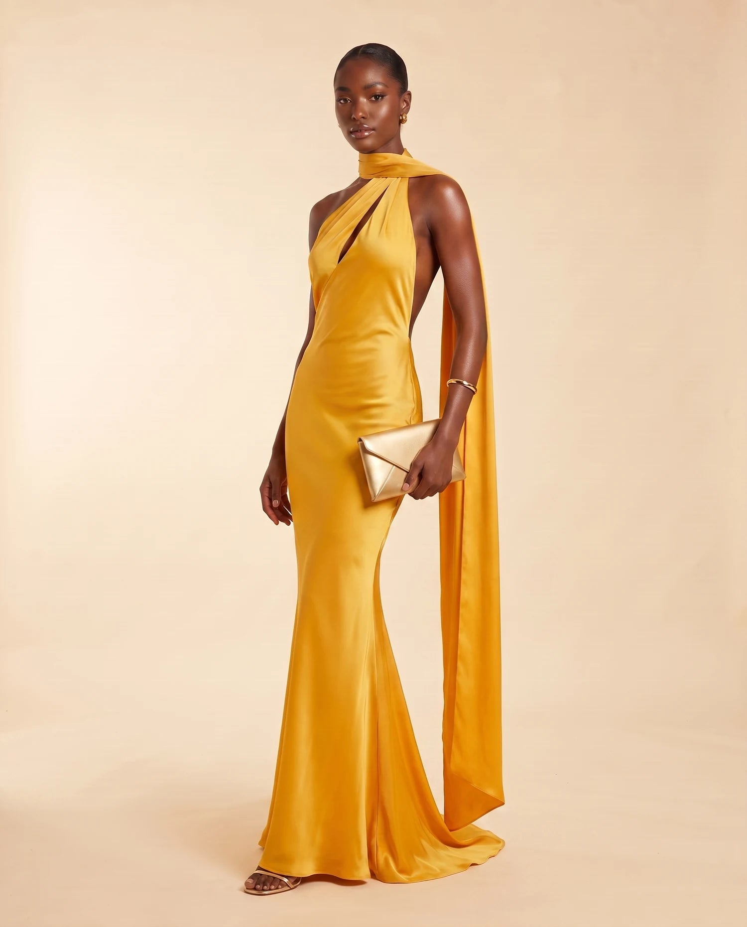 Liora Satin Scarf Dress Golden Yellow 08-finale