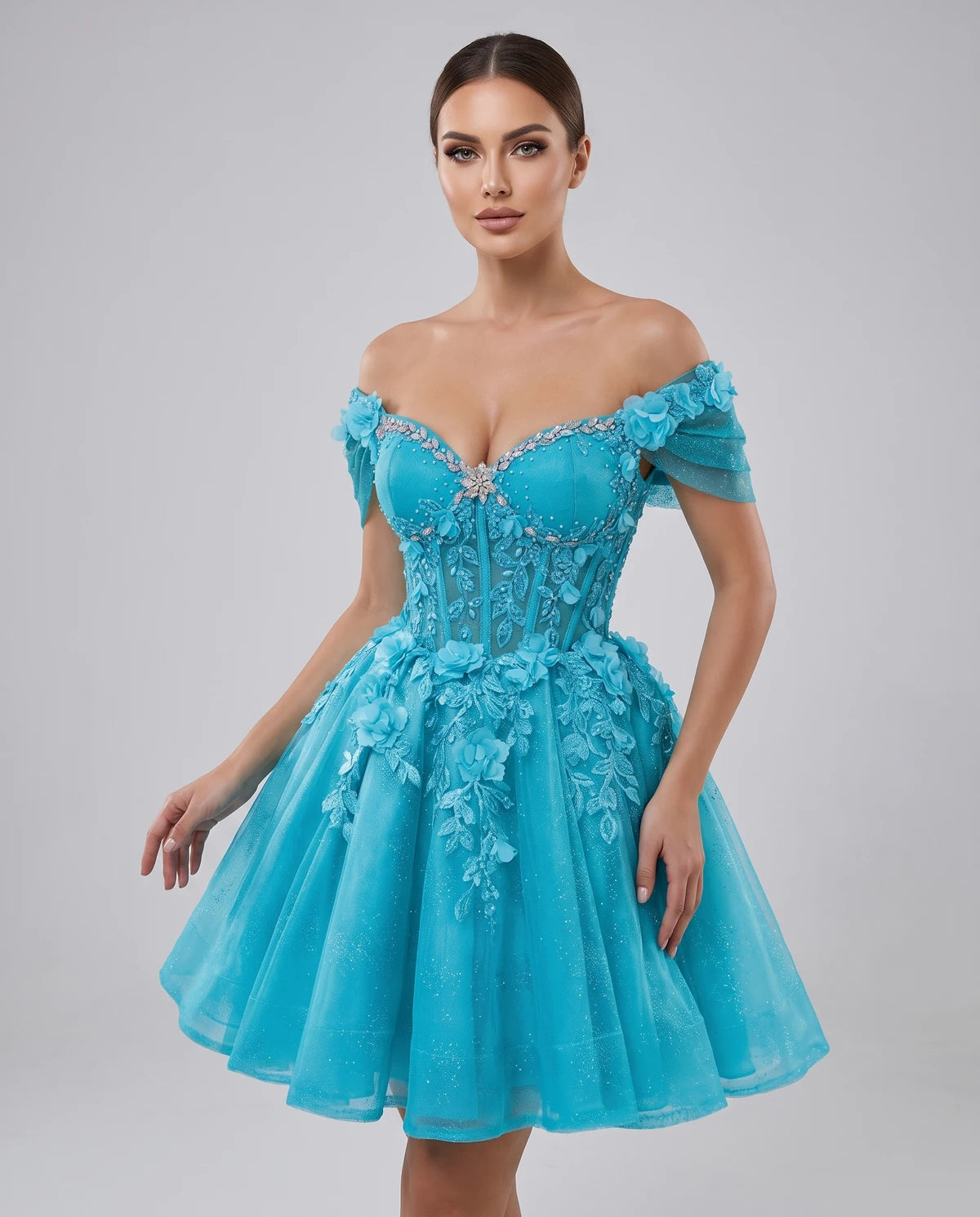 Lisbeth Mini Dress — Blue