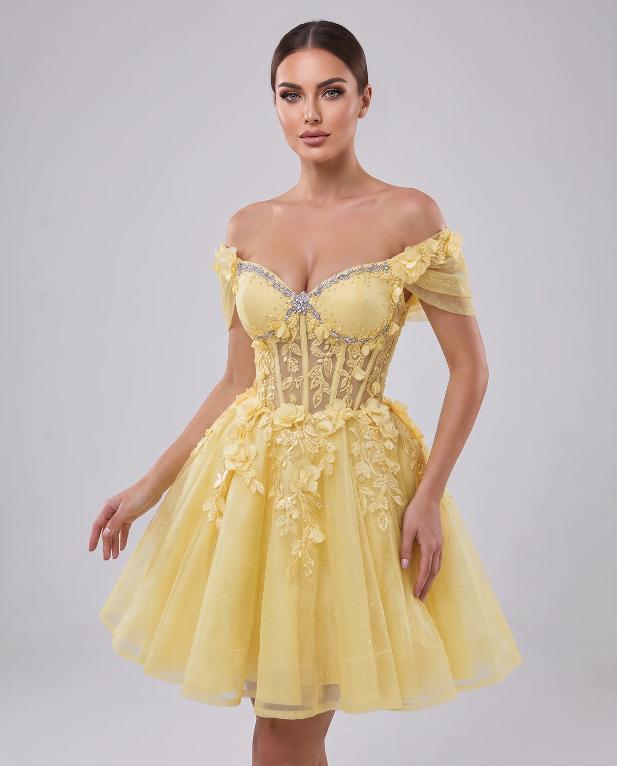 Lisbeth Mini Dress — Yellow