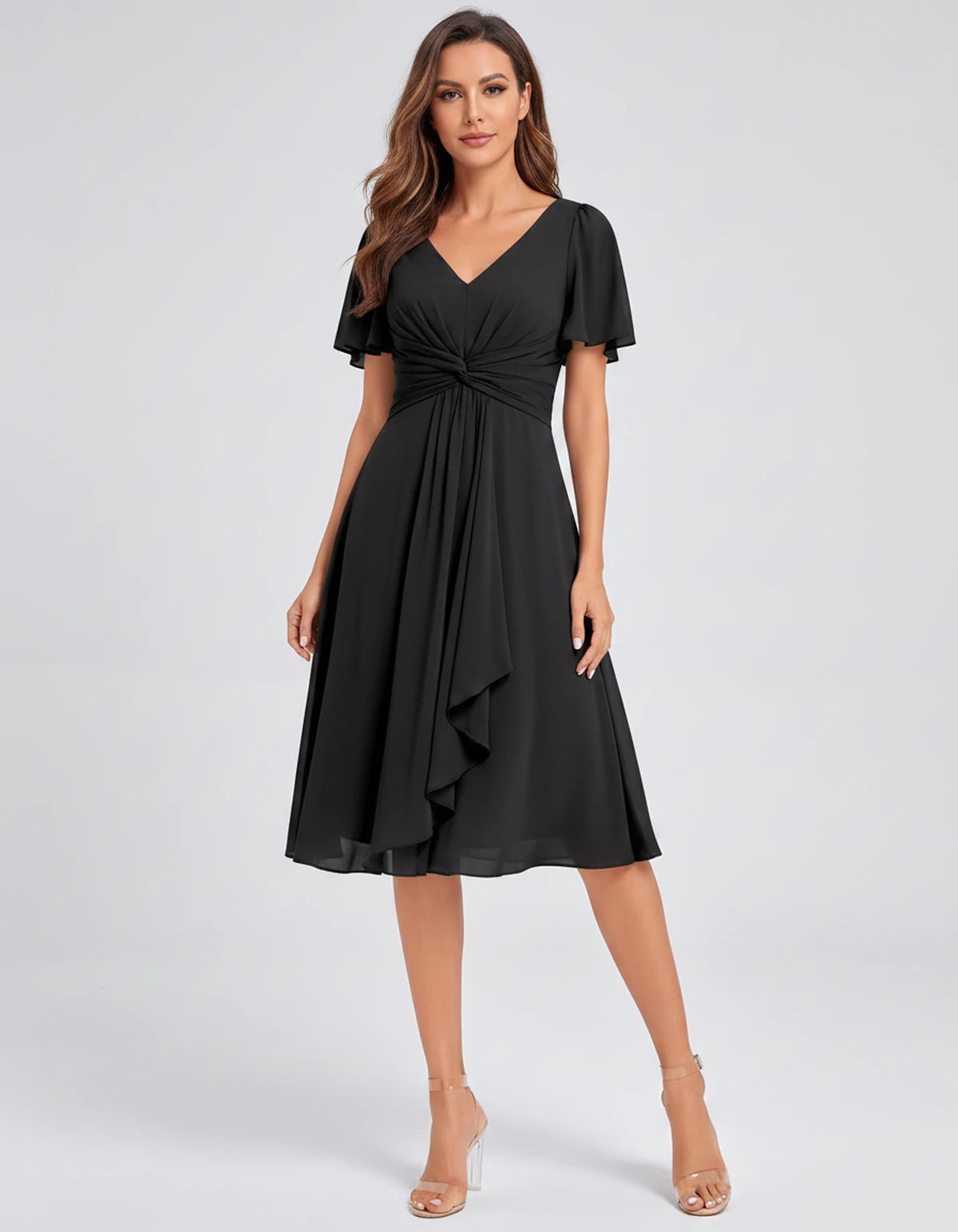 Lisbonne Mini Dress — Black | SKU: SD-84650-black-2,SD-84650-black-4,SD-84650-black-6,SD-84650-black-8,SD-84650-black-10,SD-84650-black-12,SD-84650-black-14,SD-84650-black-16,SD-84650-black-16W,SD-84650-black-18W,SD-84650-black-20W,SD-84650-black-22W
