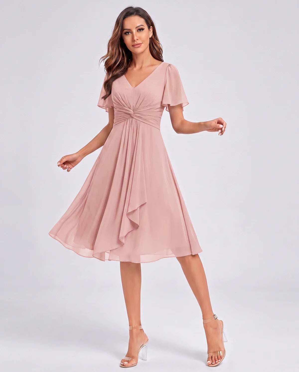 Lisbonne Mini Dress — Blush
