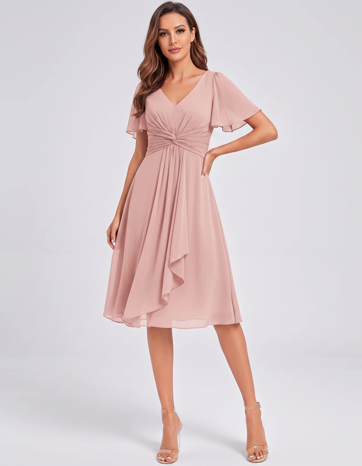 Lisbonne Mini Dress — Blush | SKU: SD-84650-blush-2,SD-84650-blush-4,SD-84650-blush-6,SD-84650-blush-8,SD-84650-blush-10,SD-84650-blush-12,SD-84650-blush-14,SD-84650-blush-16,SD-84650-blush-16W,SD-84650-blush-18W,SD-84650-blush-20W,SD-84650-blush-22W