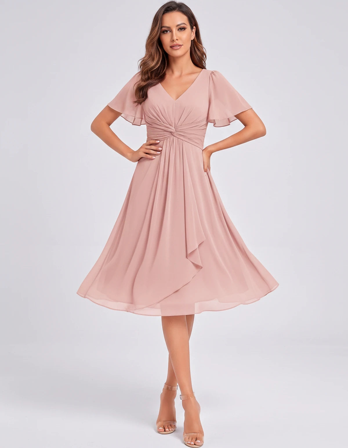 Lisbonne Mini Dress — Blush | SKU: SD-84650-blush-2,SD-84650-blush-4,SD-84650-blush-6,SD-84650-blush-8,SD-84650-blush-10,SD-84650-blush-12,SD-84650-blush-14,SD-84650-blush-16,SD-84650-blush-16W,SD-84650-blush-18W,SD-84650-blush-20W,SD-84650-blush-22W