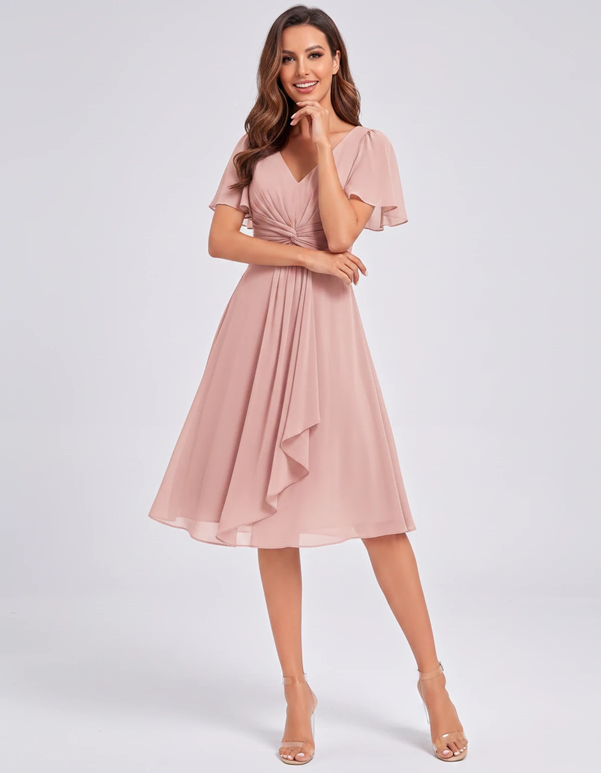 Lisbonne Mini Dress — Blush | SKU: SD-84650-blush-2,SD-84650-blush-4,SD-84650-blush-6,SD-84650-blush-8,SD-84650-blush-10,SD-84650-blush-12,SD-84650-blush-14,SD-84650-blush-16,SD-84650-blush-16W,SD-84650-blush-18W,SD-84650-blush-20W,SD-84650-blush-22W