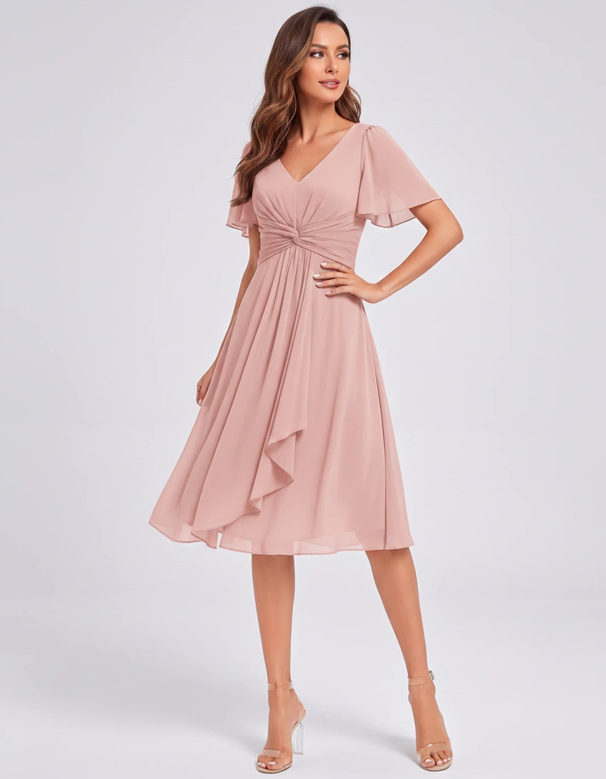 Lisbonne Mini Dress — Blush | SKU: SD-84650-blush-2,SD-84650-blush-4,SD-84650-blush-6,SD-84650-blush-8,SD-84650-blush-10,SD-84650-blush-12,SD-84650-blush-14,SD-84650-blush-16,SD-84650-blush-16W,SD-84650-blush-18W,SD-84650-blush-20W,SD-84650-blush-22W