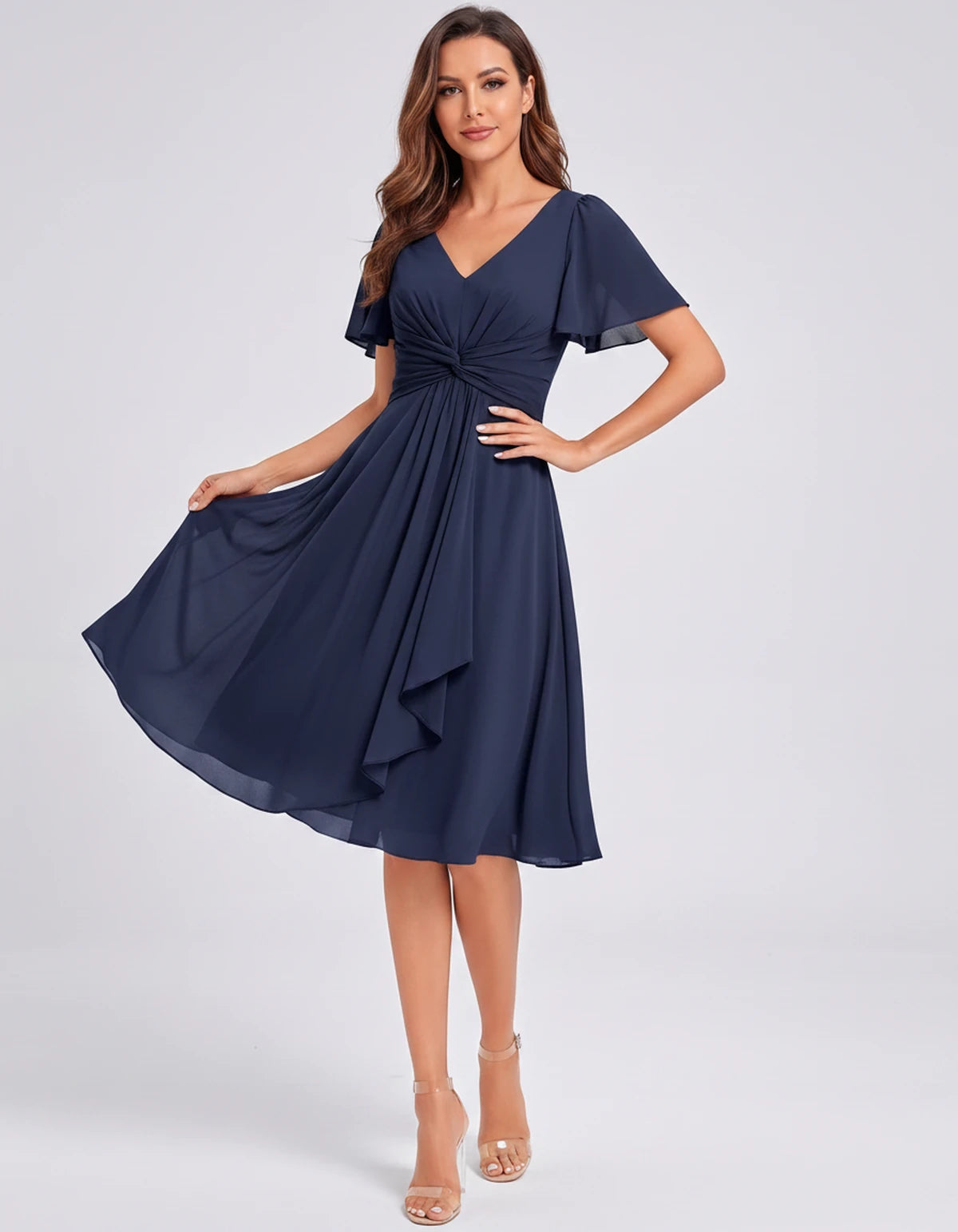 Lisbonne Mini Dress — Navy | SKU: SD-84650-navy-2,SD-84650-navy-4,SD-84650-navy-6,SD-84650-navy-8,SD-84650-navy-10,SD-84650-navy-12,SD-84650-navy-14,SD-84650-navy-16,SD-84650-navy-16W,SD-84650-navy-18W,SD-84650-navy-20W,SD-84650-navy-22W