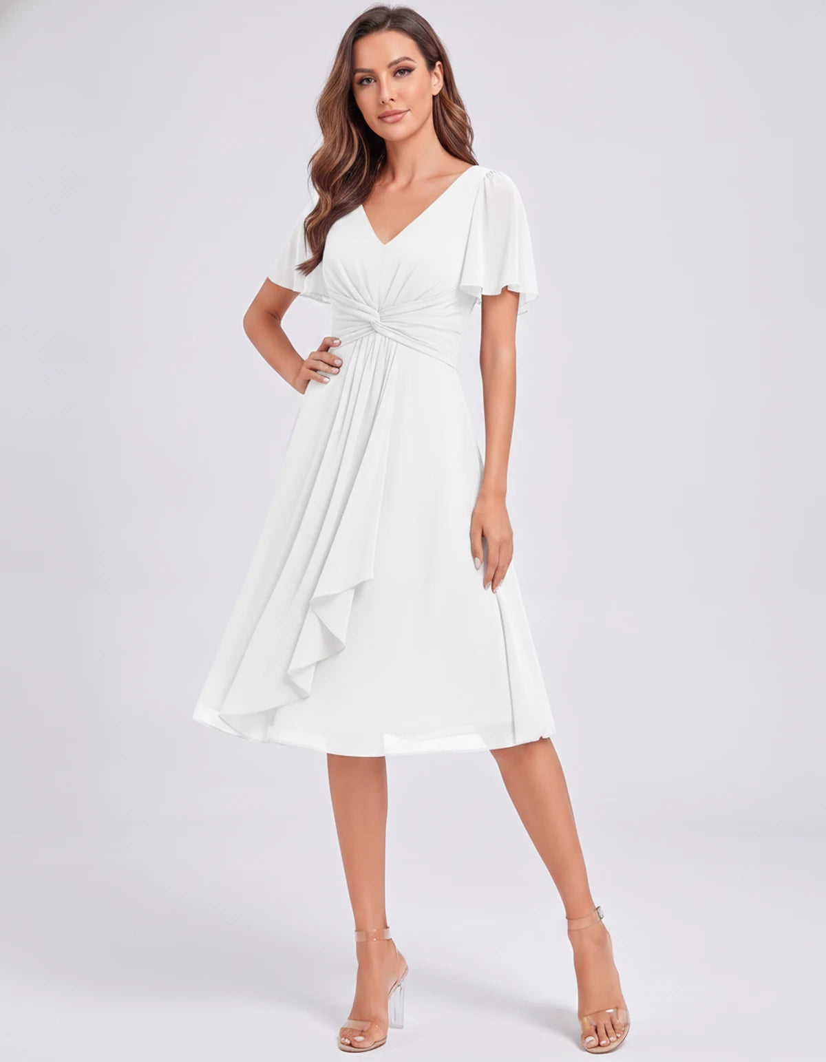 Lisbonne Mini Dress — White | SKU: SD-84650-white-2,SD-84650-white-4,SD-84650-white-6,SD-84650-white-8,SD-84650-white-10,SD-84650-white-12,SD-84650-white-14,SD-84650-white-16,SD-84650-white-16W,SD-84650-white-18W,SD-84650-white-20W,SD-84650-white-22W