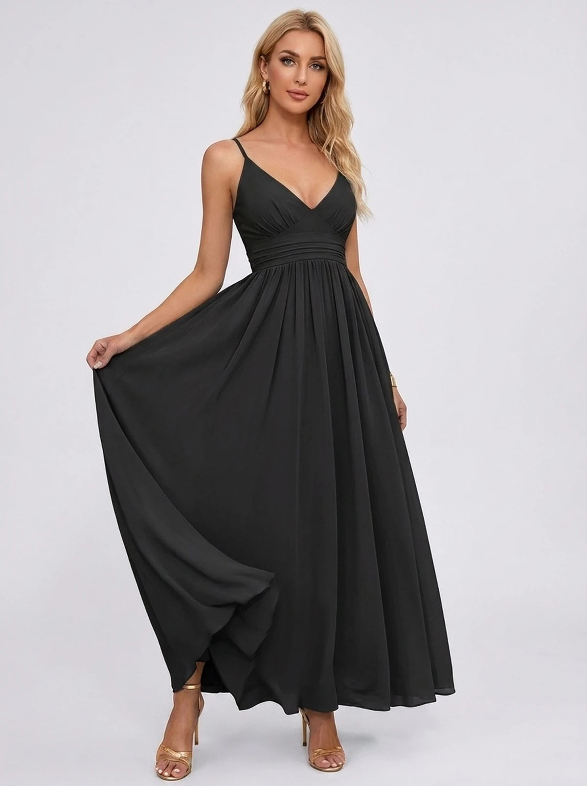 Louvain Maxi Dress — Black