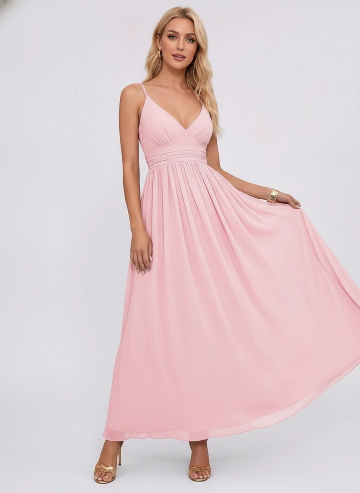 Louvain Maxi Dress — Pink | SKU: SD-61574-pink-2,SD-61574-pink-4,SD-61574-pink-6,SD-61574-pink-8,SD-61574-pink-10,SD-61574-pink-12,SD-61574-pink-14,SD-61574-pink-16,SD-61574-pink-16W,SD-61574-pink-18W,SD-61574-pink-20W,SD-61574-pink-22W