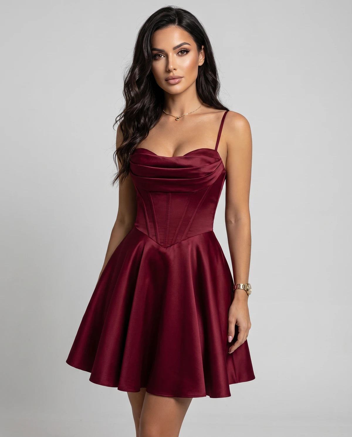 Lucerne Midi Dresses — Red
