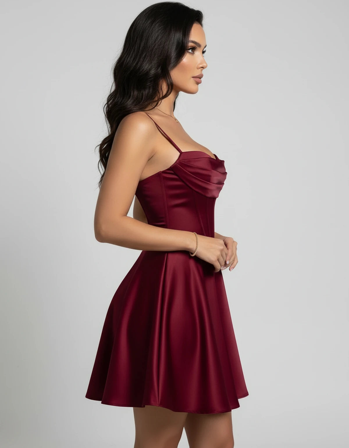 Lucerne Midi Dresses — Red | SKU: SD-37240-red-2,SD-37240-red-4,SD-37240-red-6,SD-37240-red-8,SD-37240-red-10,SD-37240-red-12,SD-37240-red-14,SD-37240-red-16,SD-37240-red-16W,SD-37240-red-18W,SD-37240-red-20W,SD-37240-red-22W