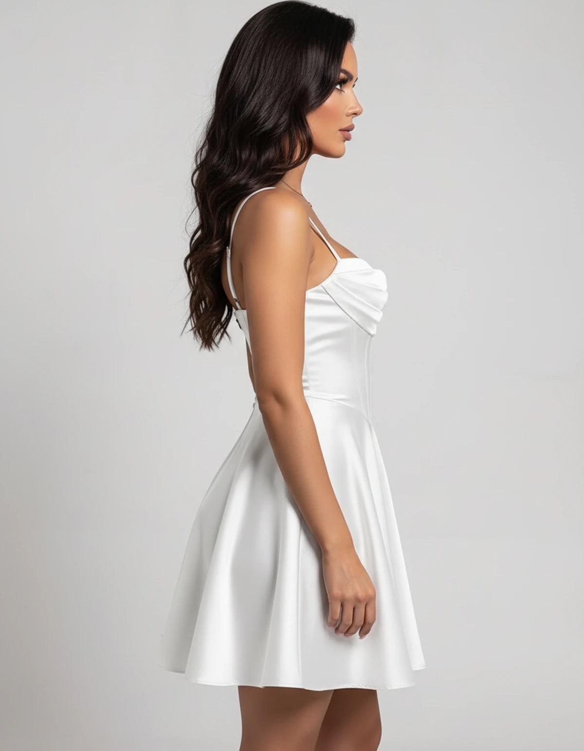 Lucerne Midi Dresses — White | SKU: SD-37240-white-2,SD-37240-white-4,SD-37240-white-6,SD-37240-white-8,SD-37240-white-10,SD-37240-white-12,SD-37240-white-14,SD-37240-white-16,SD-37240-white-16W,SD-37240-white-18W,SD-37240-white-20W,SD-37240-white-22W