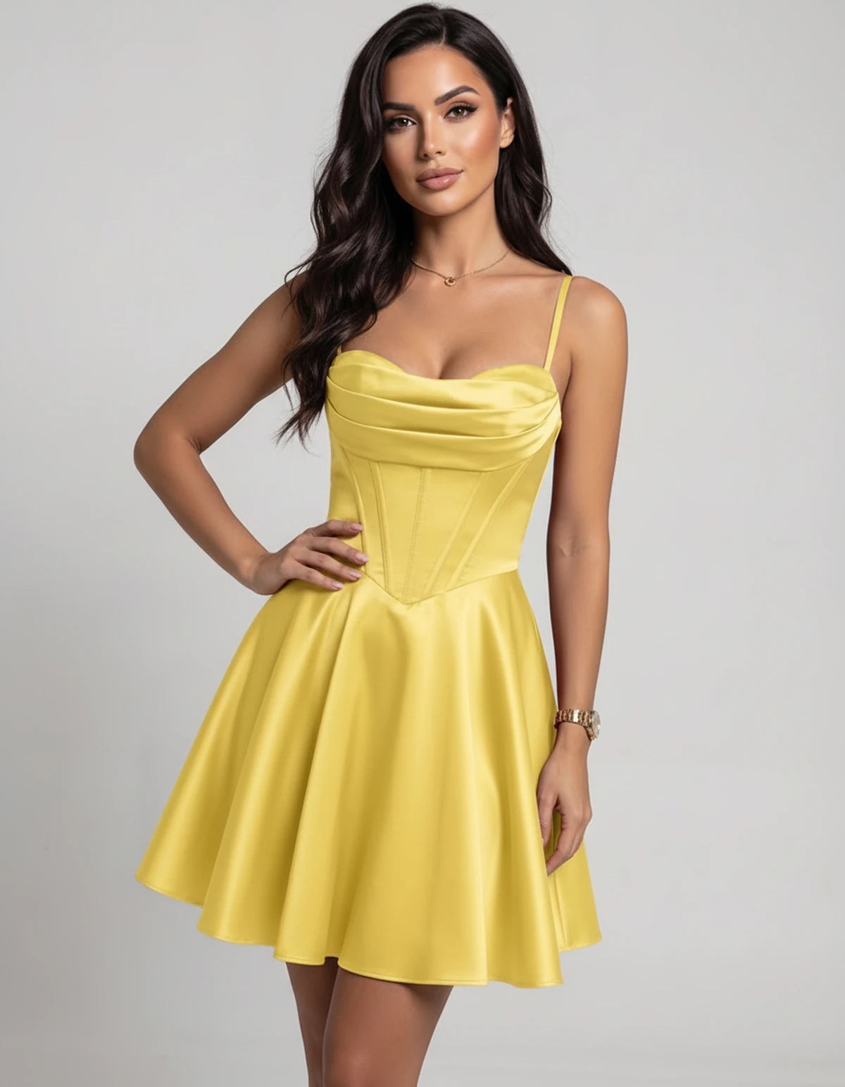 Lucerne Midi Dresses — Yellow | SKU: SD-37240-yellow-2,SD-37240-yellow-4,SD-37240-yellow-6,SD-37240-yellow-8,SD-37240-yellow-10,SD-37240-yellow-12,SD-37240-yellow-14,SD-37240-yellow-16,SD-37240-yellow-16W,SD-37240-yellow-18W,SD-37240-yellow-20W,SD-37240-yellow-22W