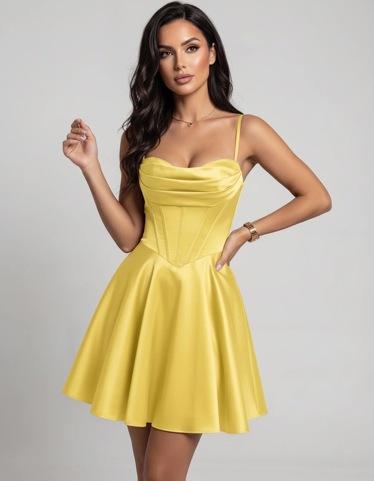 Lucerne Midi Dresses — Yellow | SKU: SD-37240-yellow-2,SD-37240-yellow-4,SD-37240-yellow-6,SD-37240-yellow-8,SD-37240-yellow-10,SD-37240-yellow-12,SD-37240-yellow-14,SD-37240-yellow-16,SD-37240-yellow-16W,SD-37240-yellow-18W,SD-37240-yellow-20W,SD-37240-yellow-22W