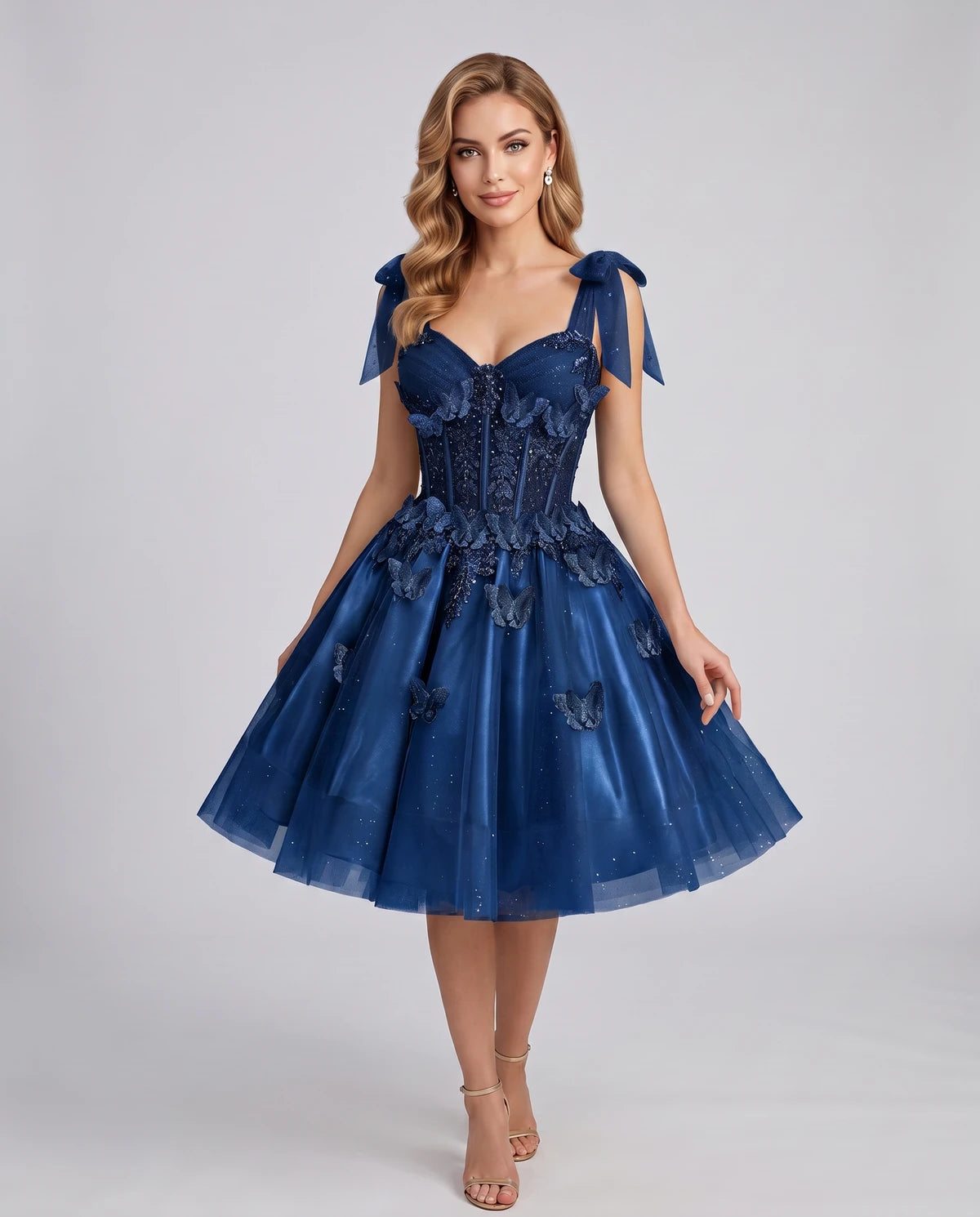 Lumielle Mini Dress — Dark Navy Blue
