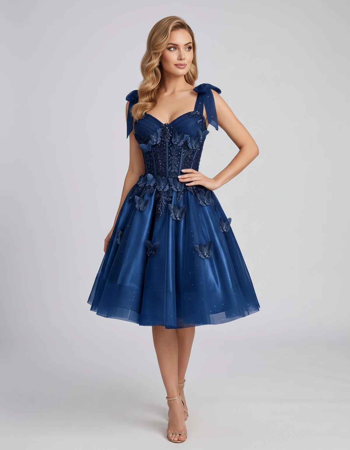 Lumielle Mini Dress — Dark Navy Blue | SKU: SD-95433-darknavyblue-2,SD-95433-darknavyblue-4,SD-95433-darknavyblue-6,SD-95433-darknavyblue-8,SD-95433-darknavyblue-10,SD-95433-darknavyblue-12,SD-95433-darknavyblue-14,SD-95433-darknavyblue-16,SD-95433-darknavyblue-16W,SD-95433-darknavyblue-18W,SD-95433-darknavyblue-20W,SD-95433-darknavyblue-22W