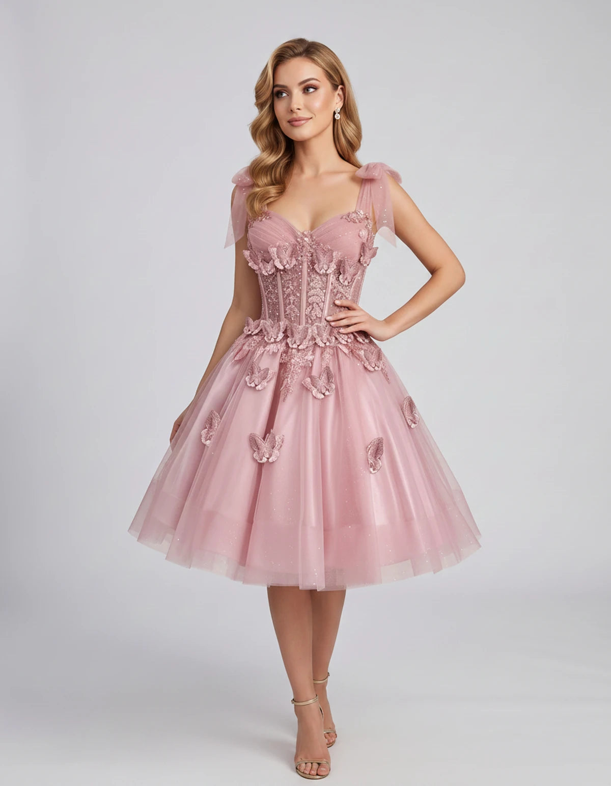 Lumielle Mini Dress — Pink | SKU: SD-95433-pink-2,SD-95433-pink-4,SD-95433-pink-6,SD-95433-pink-8,SD-95433-pink-10,SD-95433-pink-12,SD-95433-pink-14,SD-95433-pink-16,SD-95433-pink-16W,SD-95433-pink-18W,SD-95433-pink-20W,SD-95433-pink-22W