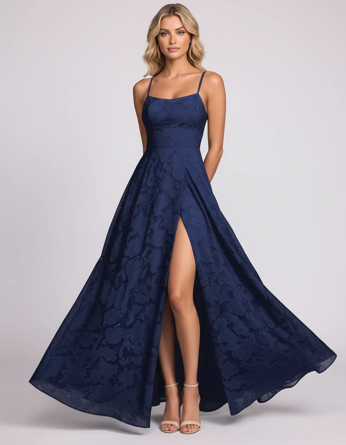 Lysandra Midi Dresses — Navy | SKU: SD-68505-navy-2,SD-68505-navy-4,SD-68505-navy-6,SD-68505-navy-8,SD-68505-navy-10,SD-68505-navy-12,SD-68505-navy-14,SD-68505-navy-16,SD-68505-navy-16W,SD-68505-navy-18W,SD-68505-navy-20W,SD-68505-navy-22W