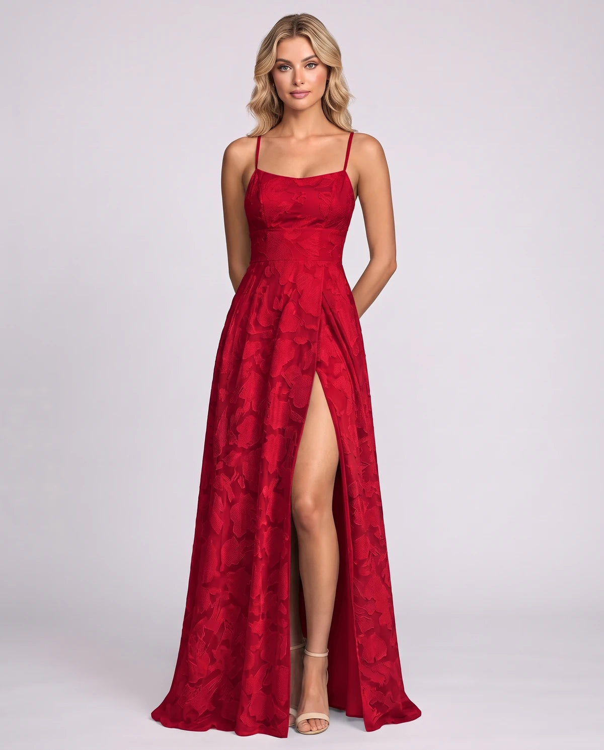 Lysandra Midi Dresses — Red