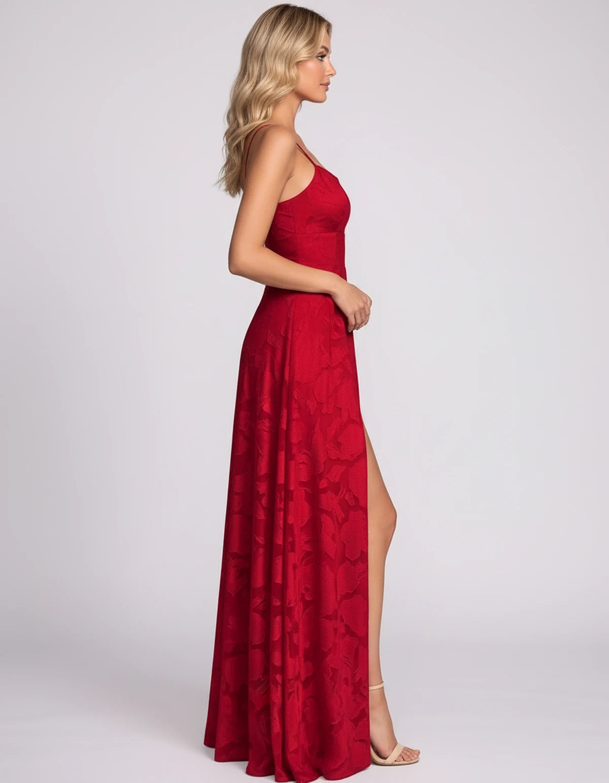 Lysandra Midi Dresses — Red | SKU: SD-68505-red-2,SD-68505-red-4,SD-68505-red-6,SD-68505-red-8,SD-68505-red-10,SD-68505-red-12,SD-68505-red-14,SD-68505-red-16,SD-68505-red-16W,SD-68505-red-18W,SD-68505-red-20W,SD-68505-red-22W