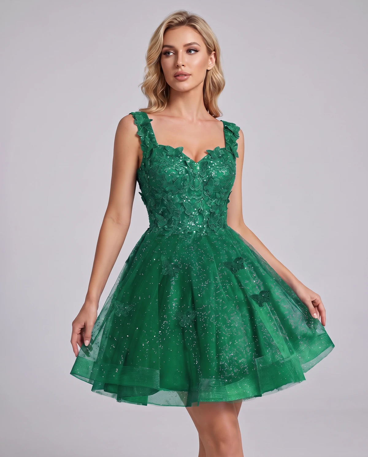 Maelys Mini Dress — Green