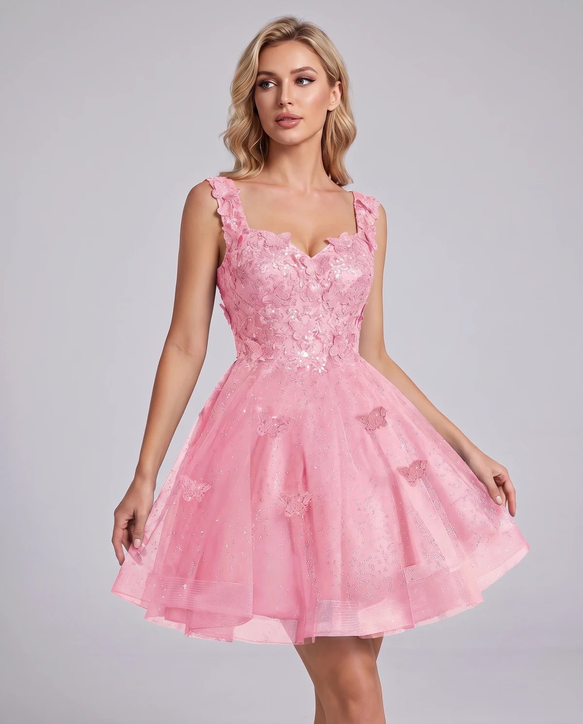Maelys Mini Dress — Pink