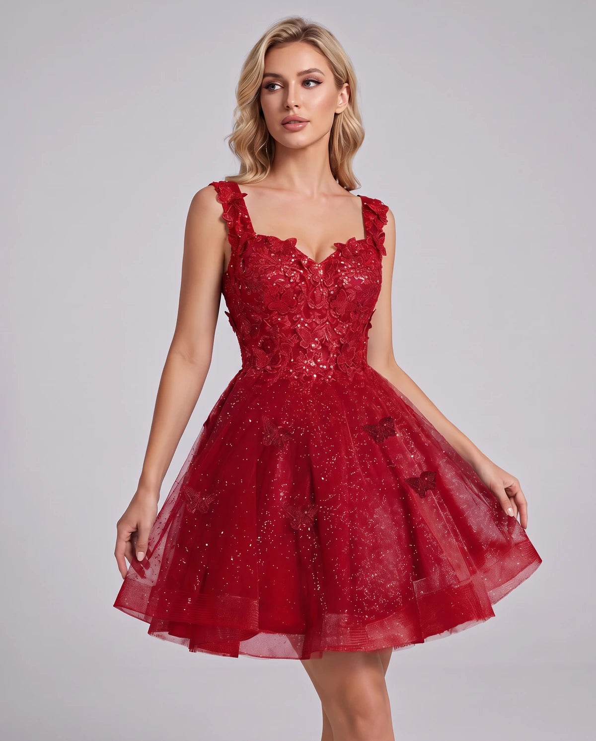 Maelys Mini Dress — Red