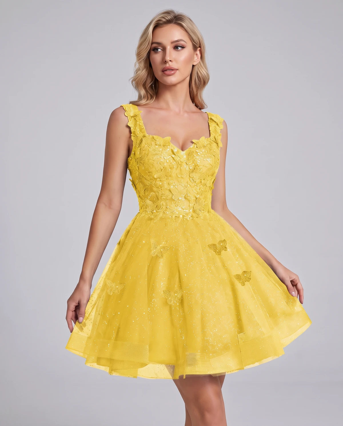Maelys Mini Dress — Yellow
