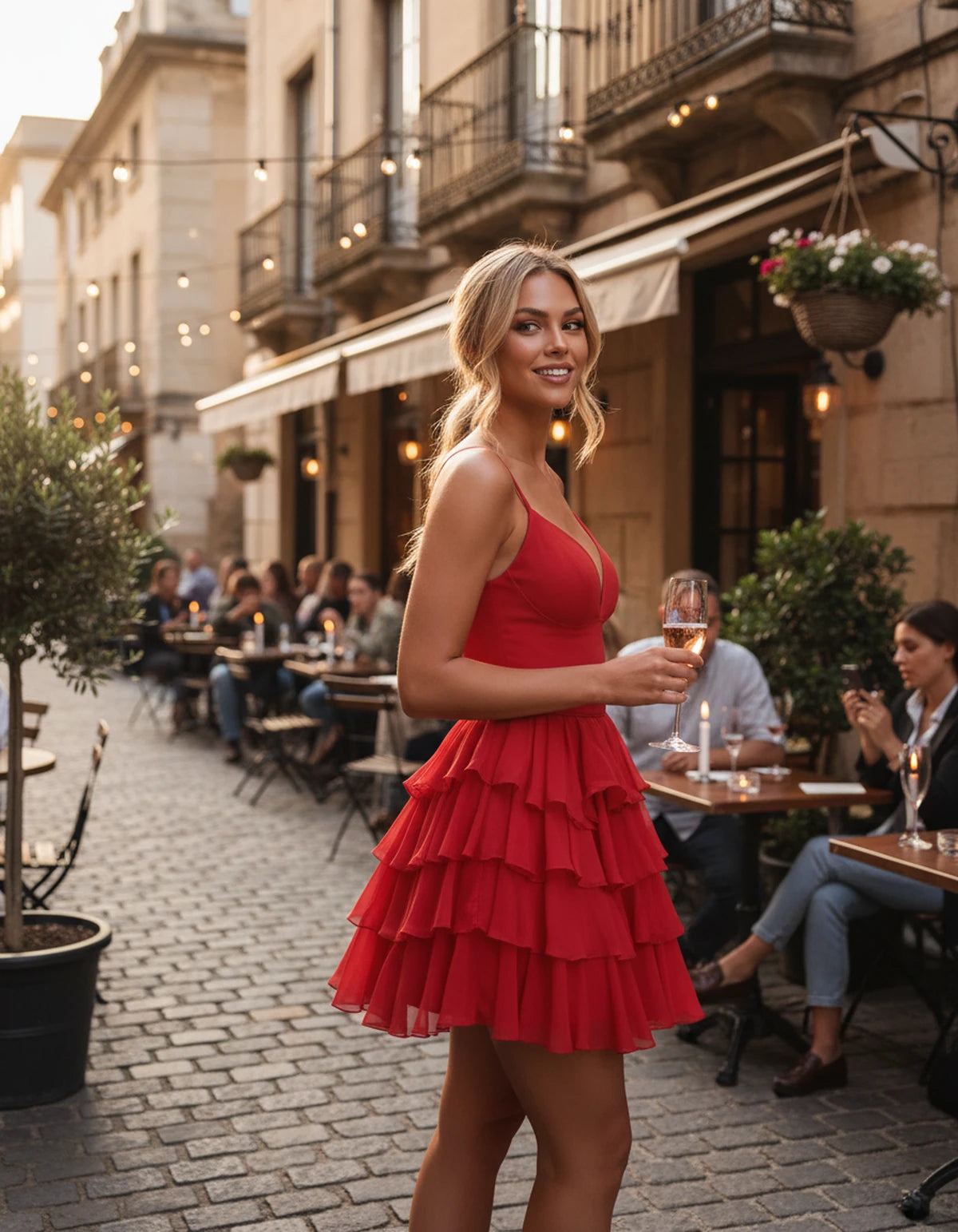 Mahonia Mini Dress — Red | SKU: SD-95044-red-2,SD-95044-red-4,SD-95044-red-6,SD-95044-red-8,SD-95044-red-10,SD-95044-red-12,SD-95044-red-14,SD-95044-red-16,SD-95044-red-16W,SD-95044-red-18W,SD-95044-red-20W,SD-95044-red-22W