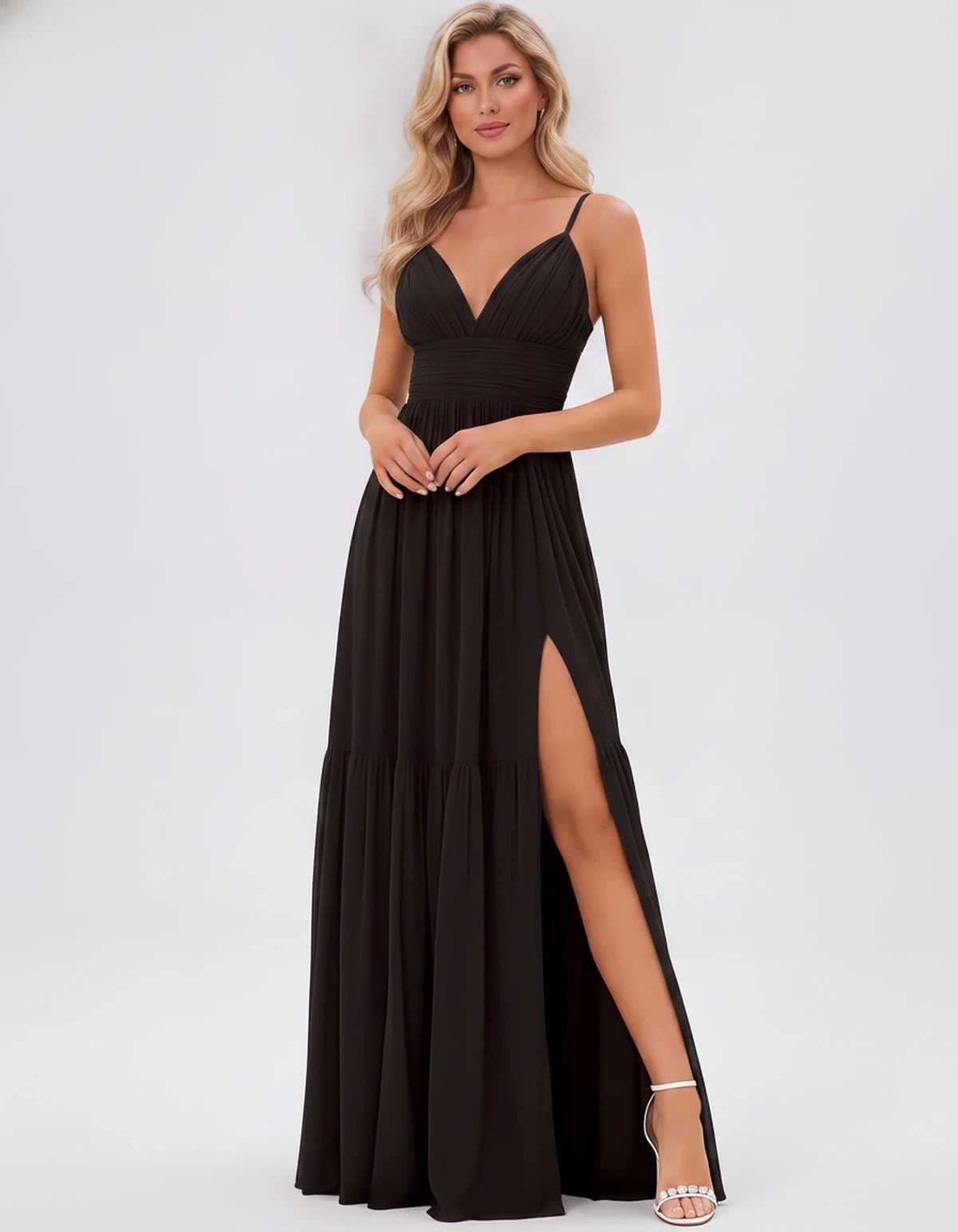 Maisonne Maxi Dress — Black | SKU: SD-60880-black-2,SD-60880-black-4,SD-60880-black-6,SD-60880-black-8,SD-60880-black-10,SD-60880-black-12,SD-60880-black-14,SD-60880-black-16,SD-60880-black-16W,SD-60880-black-18W,SD-60880-black-20W,SD-60880-black-22W