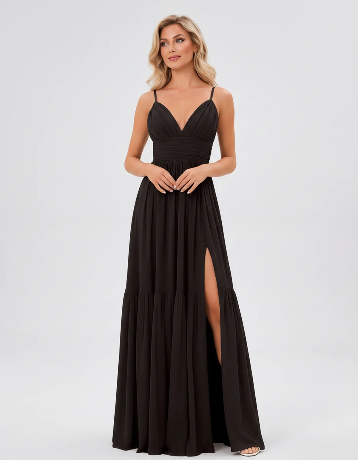 Maisonne Maxi Dress — Black | SKU: SD-60880-black-2,SD-60880-black-4,SD-60880-black-6,SD-60880-black-8,SD-60880-black-10,SD-60880-black-12,SD-60880-black-14,SD-60880-black-16,SD-60880-black-16W,SD-60880-black-18W,SD-60880-black-20W,SD-60880-black-22W