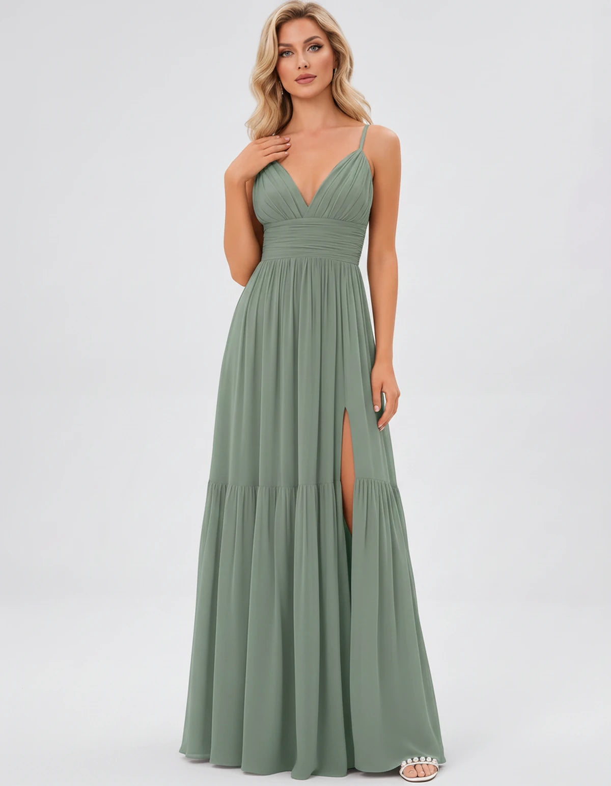 Maisonne Maxi Dress — Dusty Sage | SKU: SD-60880-dustysage-2,SD-60880-dustysage-4,SD-60880-dustysage-6,SD-60880-dustysage-8,SD-60880-dustysage-10,SD-60880-dustysage-12,SD-60880-dustysage-14,SD-60880-dustysage-16,SD-60880-dustysage-16W,SD-60880-dustysage-18W,SD-60880-dustysage-20W,SD-60880-dustysage-22W