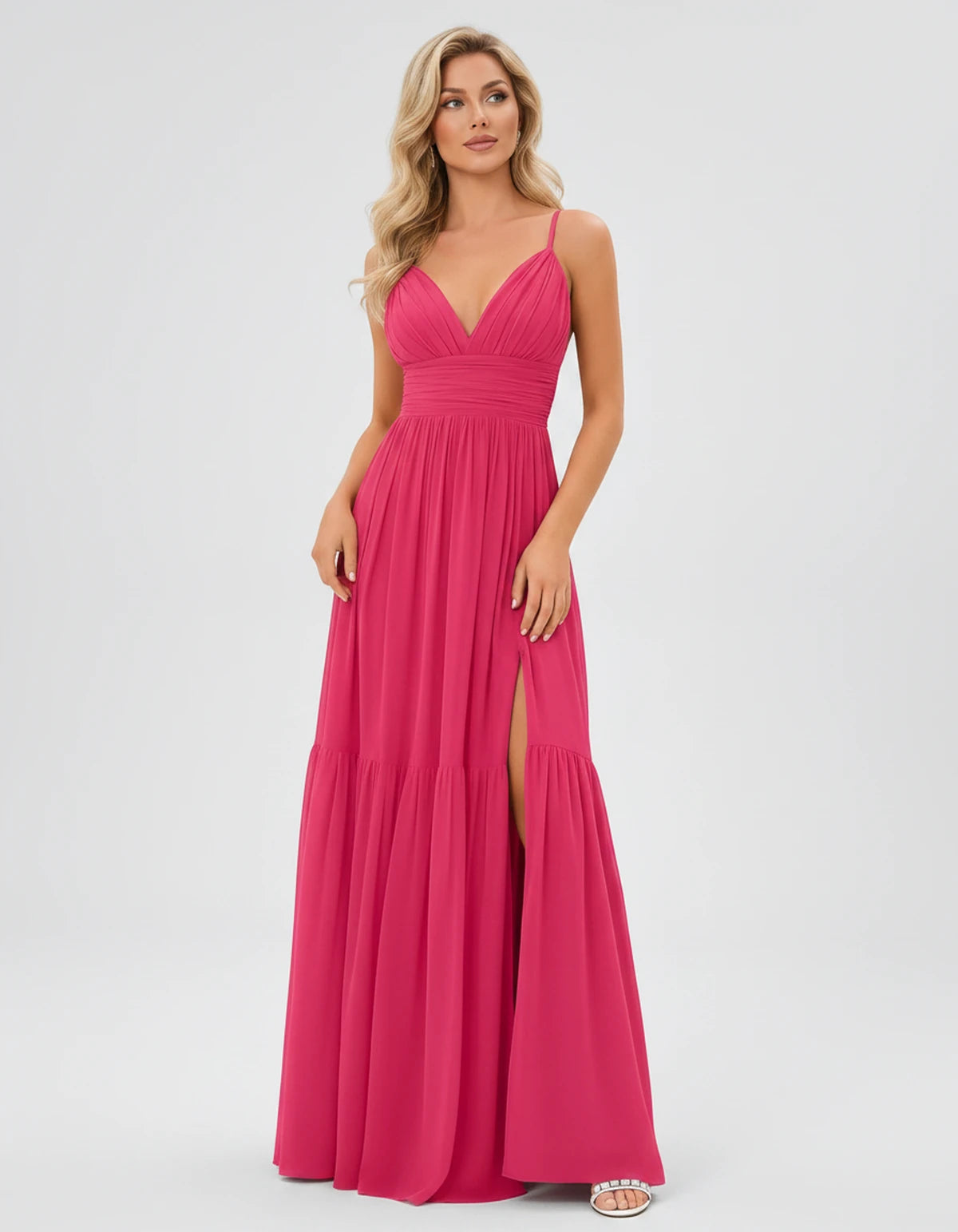 Maisonne Maxi Dress — Hot Pink | SKU: SD-60880-hotpink-2,SD-60880-hotpink-4,SD-60880-hotpink-6,SD-60880-hotpink-8,SD-60880-hotpink-10,SD-60880-hotpink-12,SD-60880-hotpink-14,SD-60880-hotpink-16,SD-60880-hotpink-16W,SD-60880-hotpink-18W,SD-60880-hotpink-20W,SD-60880-hotpink-22W