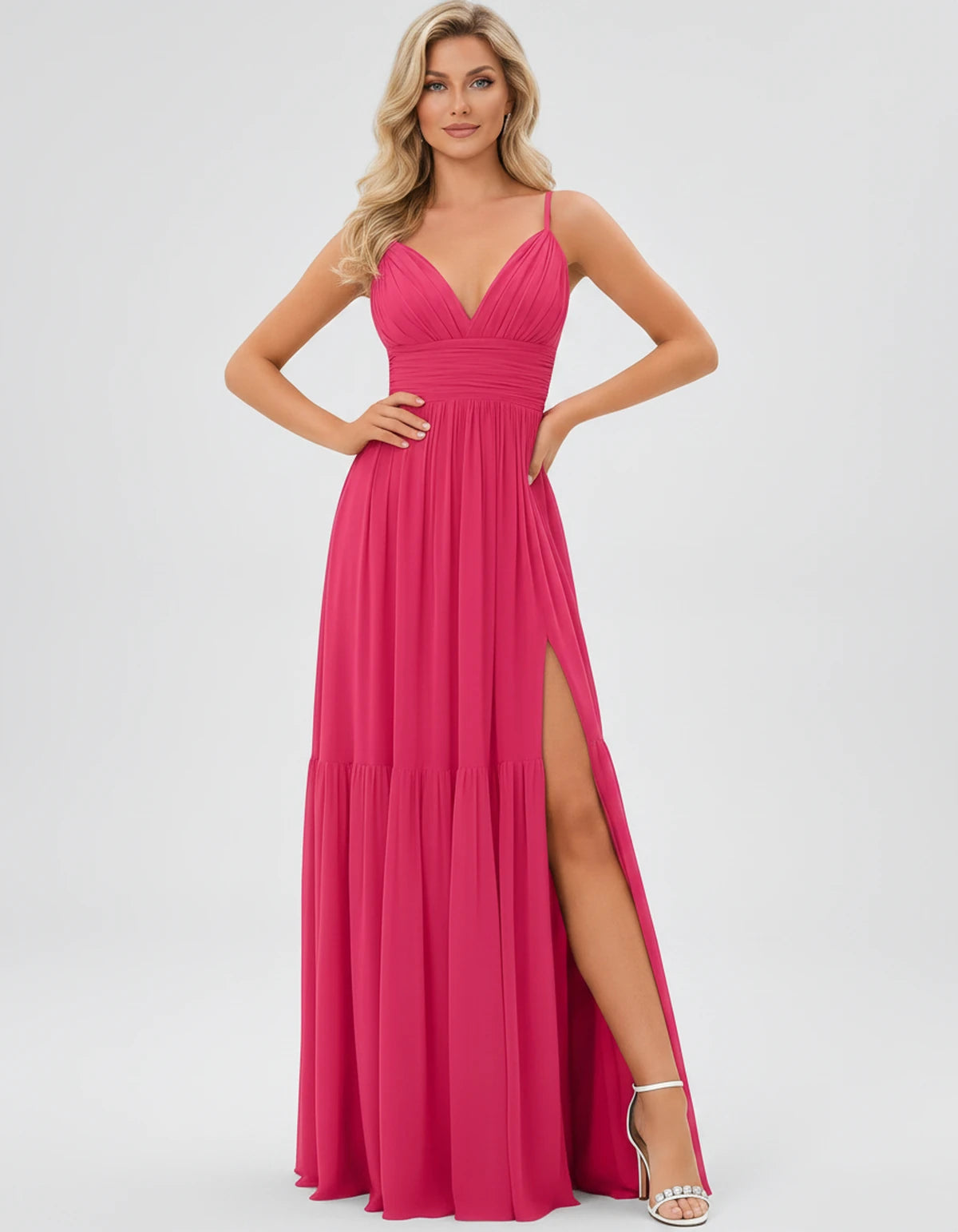 Maisonne Maxi Dress — Hot Pink | SKU: SD-60880-hotpink-2,SD-60880-hotpink-4,SD-60880-hotpink-6,SD-60880-hotpink-8,SD-60880-hotpink-10,SD-60880-hotpink-12,SD-60880-hotpink-14,SD-60880-hotpink-16,SD-60880-hotpink-16W,SD-60880-hotpink-18W,SD-60880-hotpink-20W,SD-60880-hotpink-22W