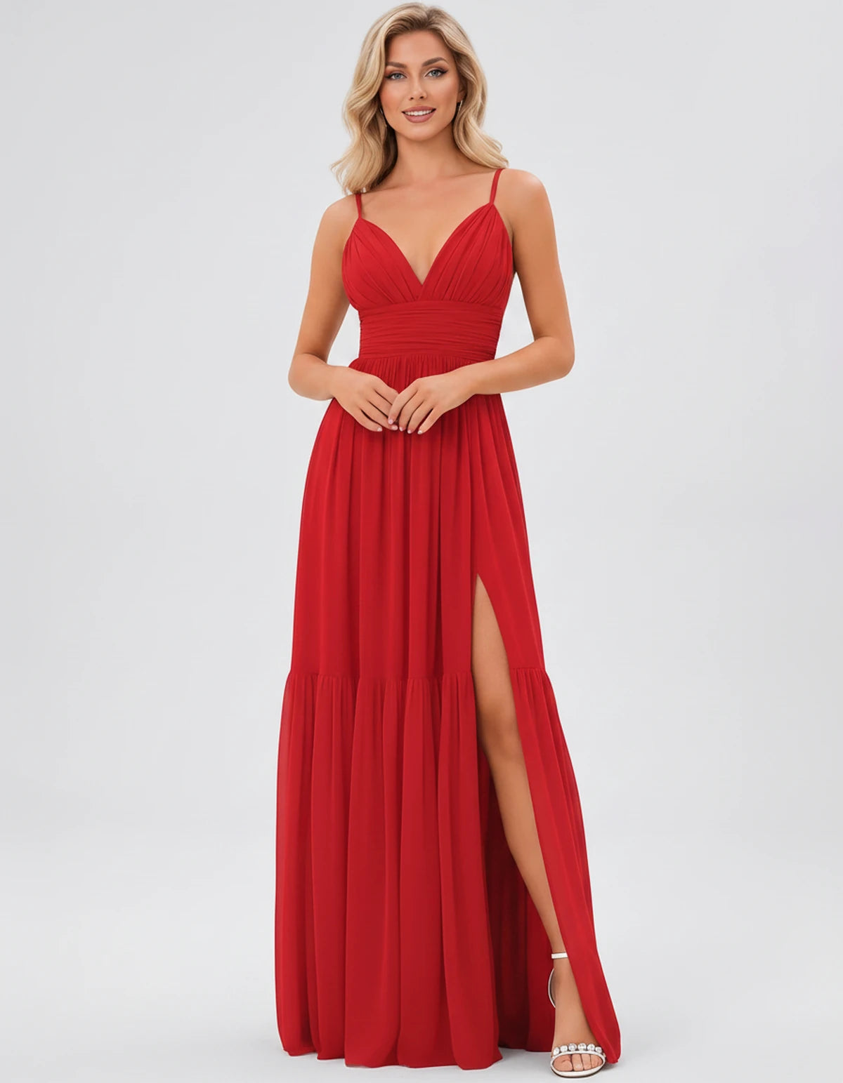 Maisonne Maxi Dress — Red | SKU: SD-60880-red-2,SD-60880-red-4,SD-60880-red-6,SD-60880-red-8,SD-60880-red-10,SD-60880-red-12,SD-60880-red-14,SD-60880-red-16,SD-60880-red-16W,SD-60880-red-18W,SD-60880-red-20W,SD-60880-red-22W