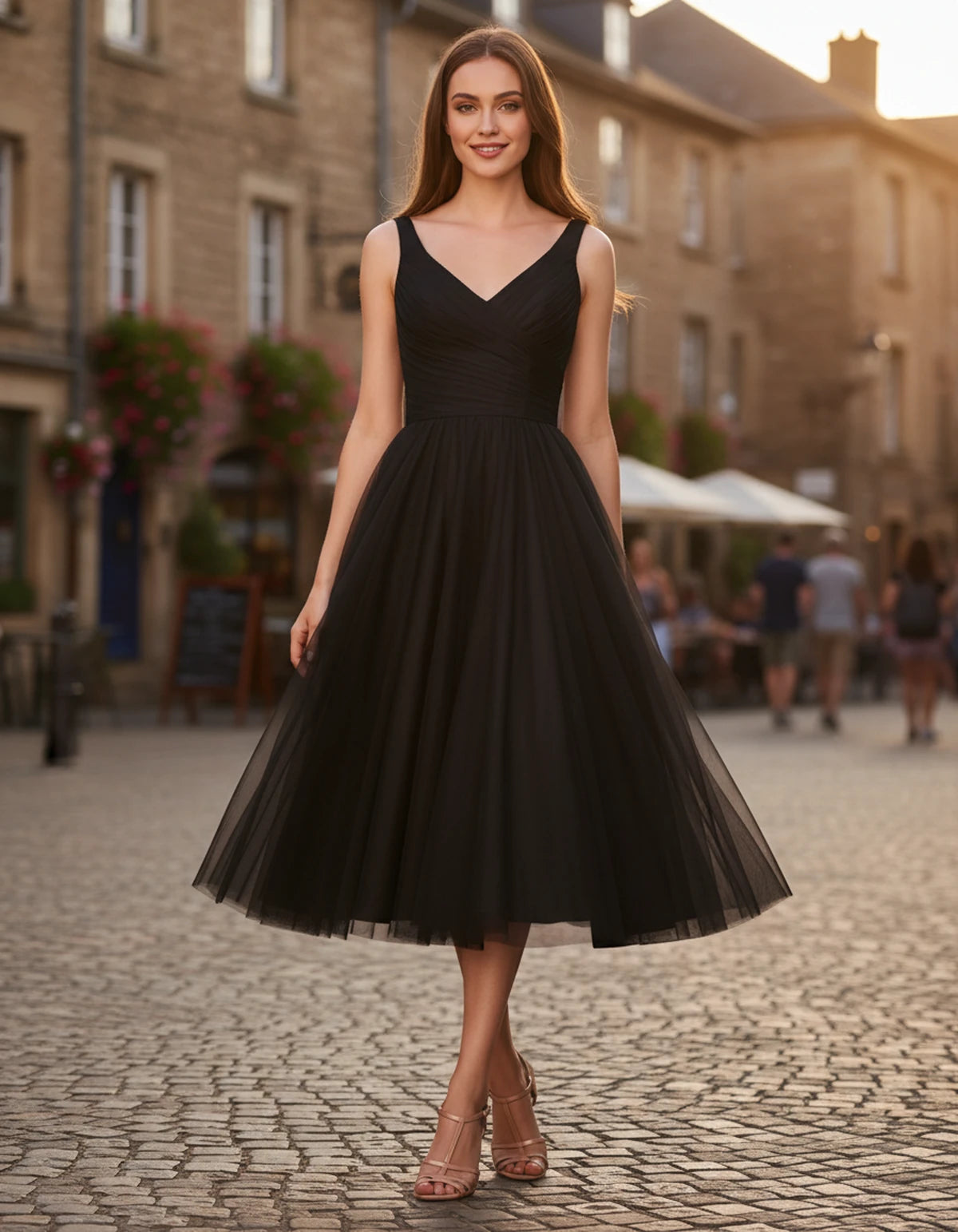 Majorelle Midi Dresses — Black | SKU: SD-96246-black-2,SD-96246-black-4,SD-96246-black-6,SD-96246-black-8,SD-96246-black-10,SD-96246-black-12,SD-96246-black-14,SD-96246-black-16,SD-96246-black-14 Plus,SD-96246-black-18 Plus,SD-96246-black-22 Plus,SD-96246-black-24W