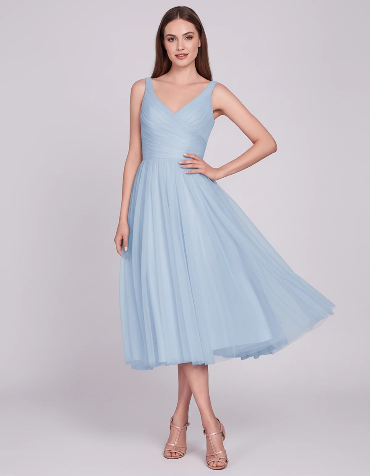 Majorelle Midi Dresses — Blue | SKU: SD-96246-blue-2,SD-96246-blue-4,SD-96246-blue-6,SD-96246-blue-8,SD-96246-blue-10,SD-96246-blue-12,SD-96246-blue-14,SD-96246-blue-16,SD-96246-blue-14 Plus,SD-96246-blue-18 Plus,SD-96246-blue-22 Plus,SD-96246-blue-24W