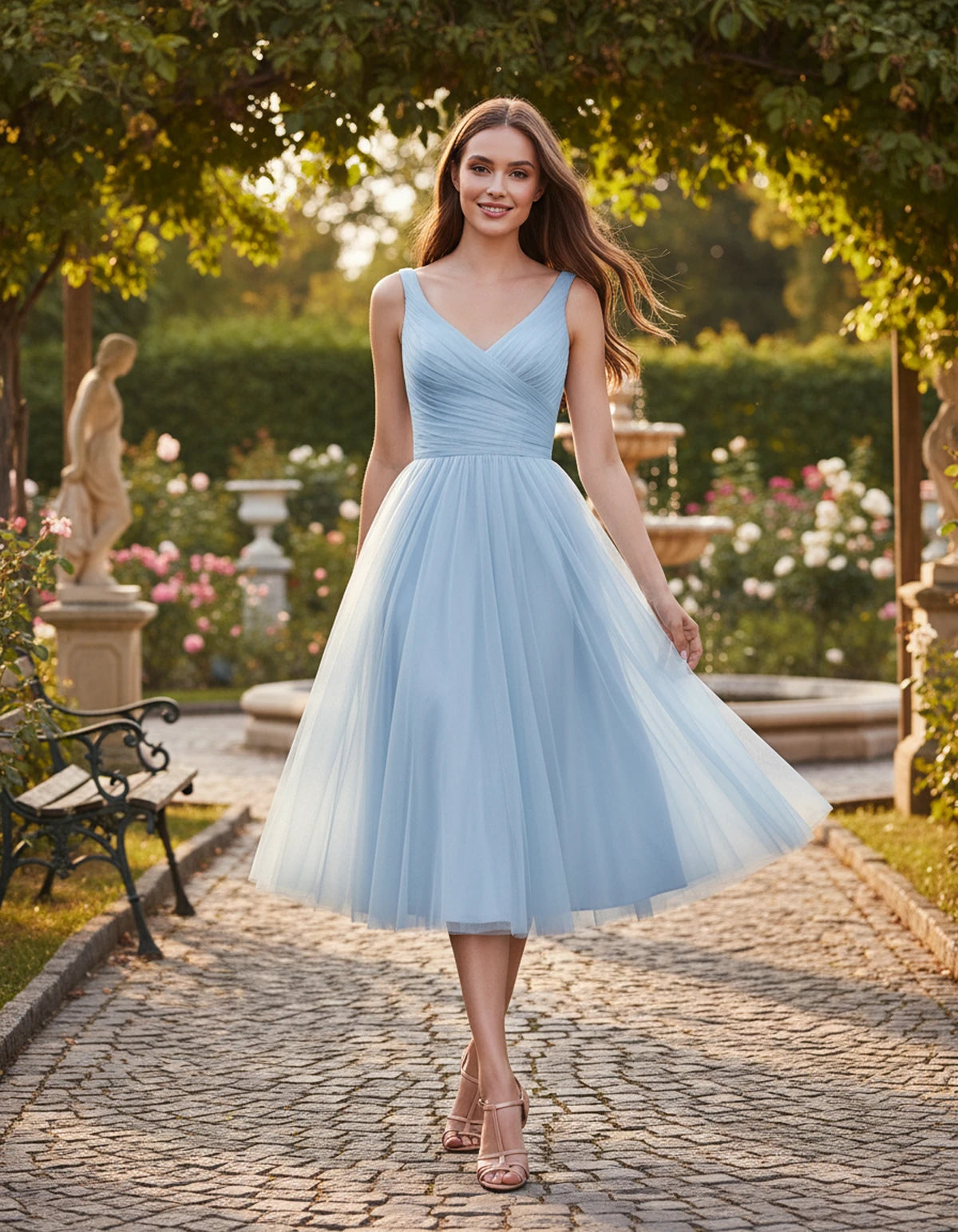 Majorelle Midi Dresses — Blue | SKU: SD-96246-blue-2,SD-96246-blue-4,SD-96246-blue-6,SD-96246-blue-8,SD-96246-blue-10,SD-96246-blue-12,SD-96246-blue-14,SD-96246-blue-16,SD-96246-blue-14 Plus,SD-96246-blue-18 Plus,SD-96246-blue-22 Plus,SD-96246-blue-24W