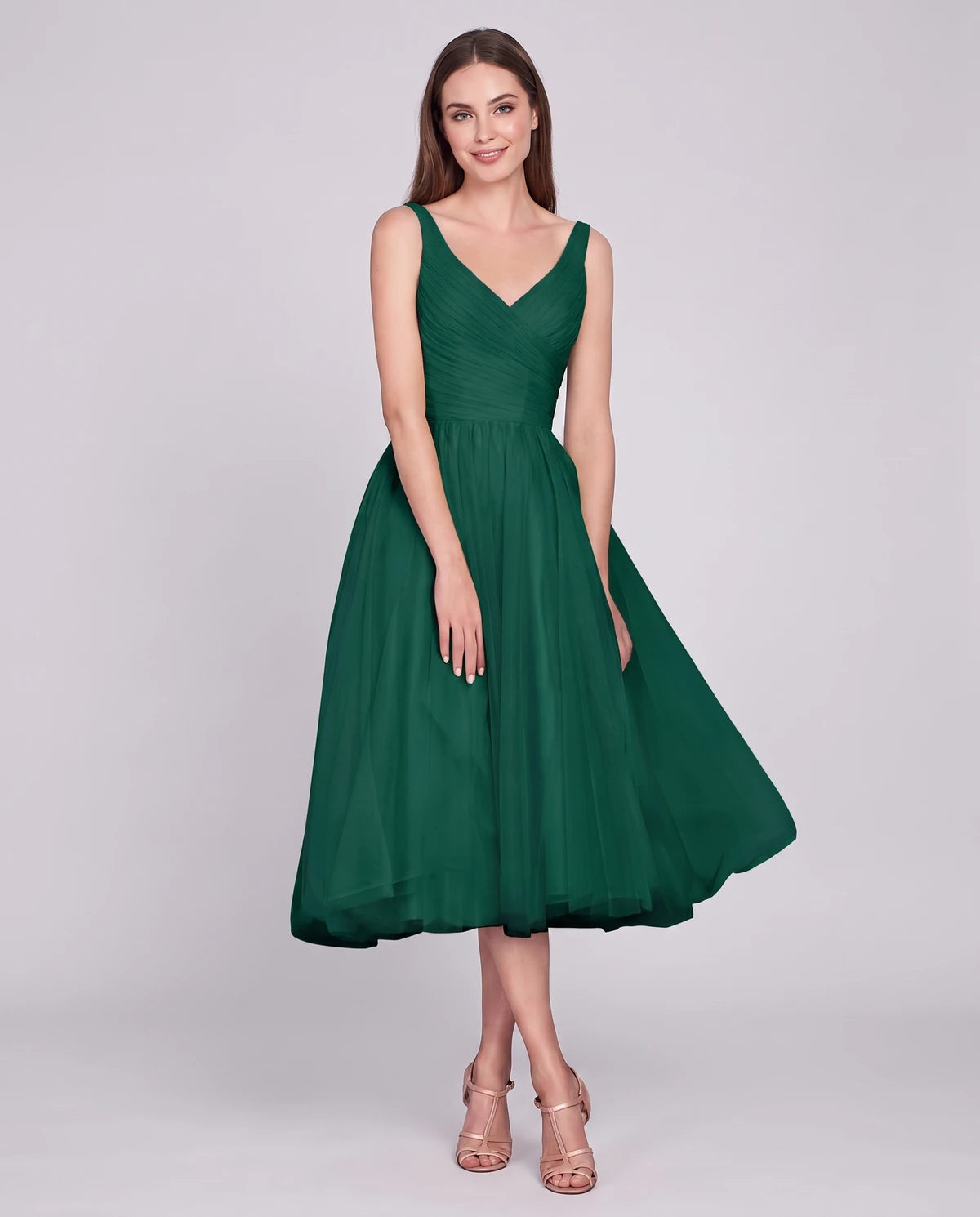 Majorelle Midi Dresses — Green