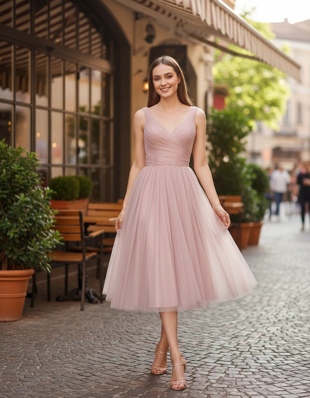 Majorelle Midi Dresses — Pink | SKU: SD-96246-pink-2,SD-96246-pink-4,SD-96246-pink-6,SD-96246-pink-8,SD-96246-pink-10,SD-96246-pink-12,SD-96246-pink-14,SD-96246-pink-16,SD-96246-pink-14 Plus,SD-96246-pink-18 Plus,SD-96246-pink-22 Plus,SD-96246-pink-24W