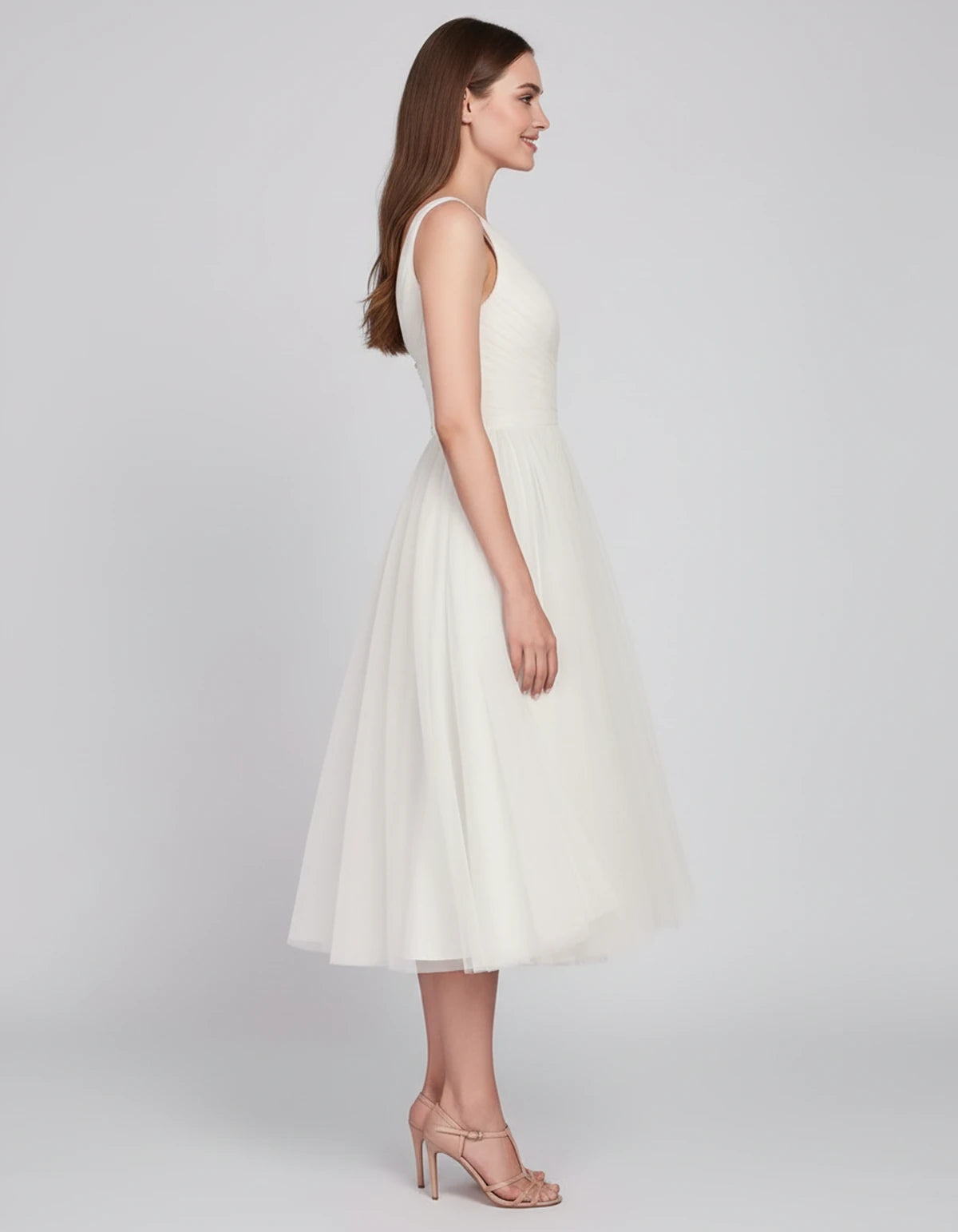 Majorelle Midi Dresses — White | SKU: SD-96246-white-2,SD-96246-white-4,SD-96246-white-6,SD-96246-white-8,SD-96246-white-10,SD-96246-white-12,SD-96246-white-14,SD-96246-white-16,SD-96246-white-14 Plus,SD-96246-white-18 Plus,SD-96246-white-22 Plus,SD-96246-white-24W