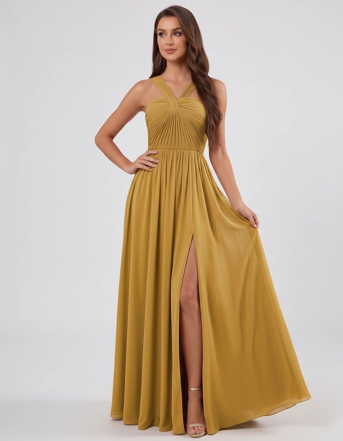 Malvina Maxi Dress — Gold | SKU: SD-82699-gold-2,SD-82699-gold-4,SD-82699-gold-6,SD-82699-gold-8,SD-82699-gold-10,SD-82699-gold-12,SD-82699-gold-14,SD-82699-gold-16,SD-82699-gold-16W,SD-82699-gold-18W,SD-82699-gold-20W,SD-82699-gold-22W