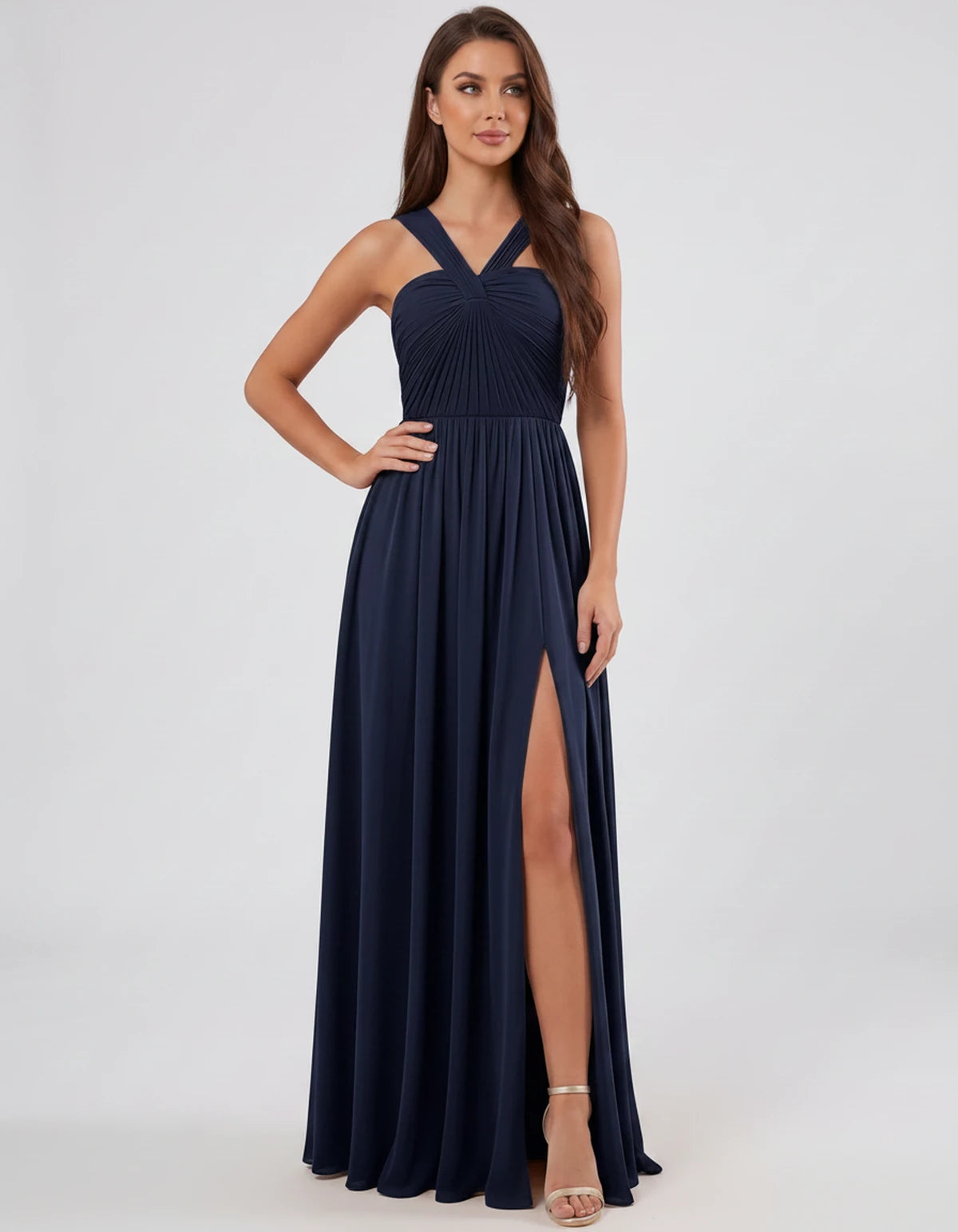 Malvina Maxi Dress — Navy | SKU: SD-82699-navy-2,SD-82699-navy-4,SD-82699-navy-6,SD-82699-navy-8,SD-82699-navy-10,SD-82699-navy-12,SD-82699-navy-14,SD-82699-navy-16,SD-82699-navy-16W,SD-82699-navy-18W,SD-82699-navy-20W,SD-82699-navy-22W