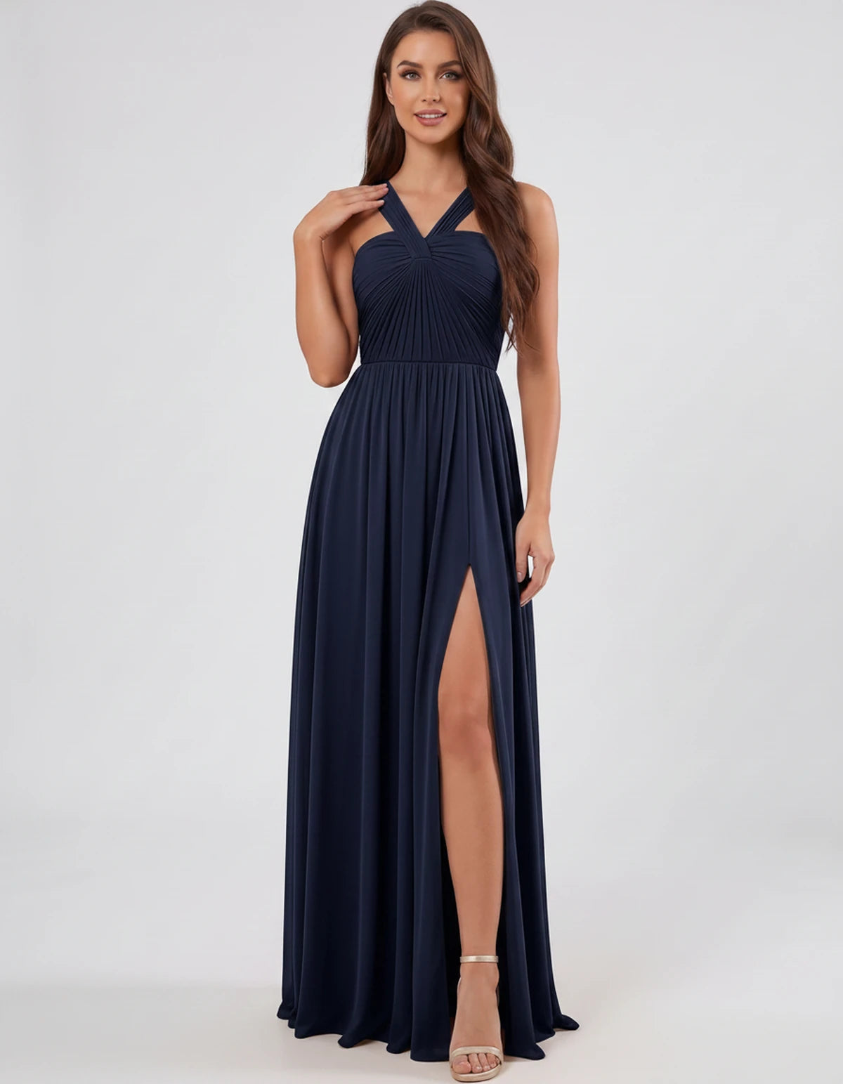 Malvina Maxi Dress — Navy | SKU: SD-82699-navy-2,SD-82699-navy-4,SD-82699-navy-6,SD-82699-navy-8,SD-82699-navy-10,SD-82699-navy-12,SD-82699-navy-14,SD-82699-navy-16,SD-82699-navy-16W,SD-82699-navy-18W,SD-82699-navy-20W,SD-82699-navy-22W