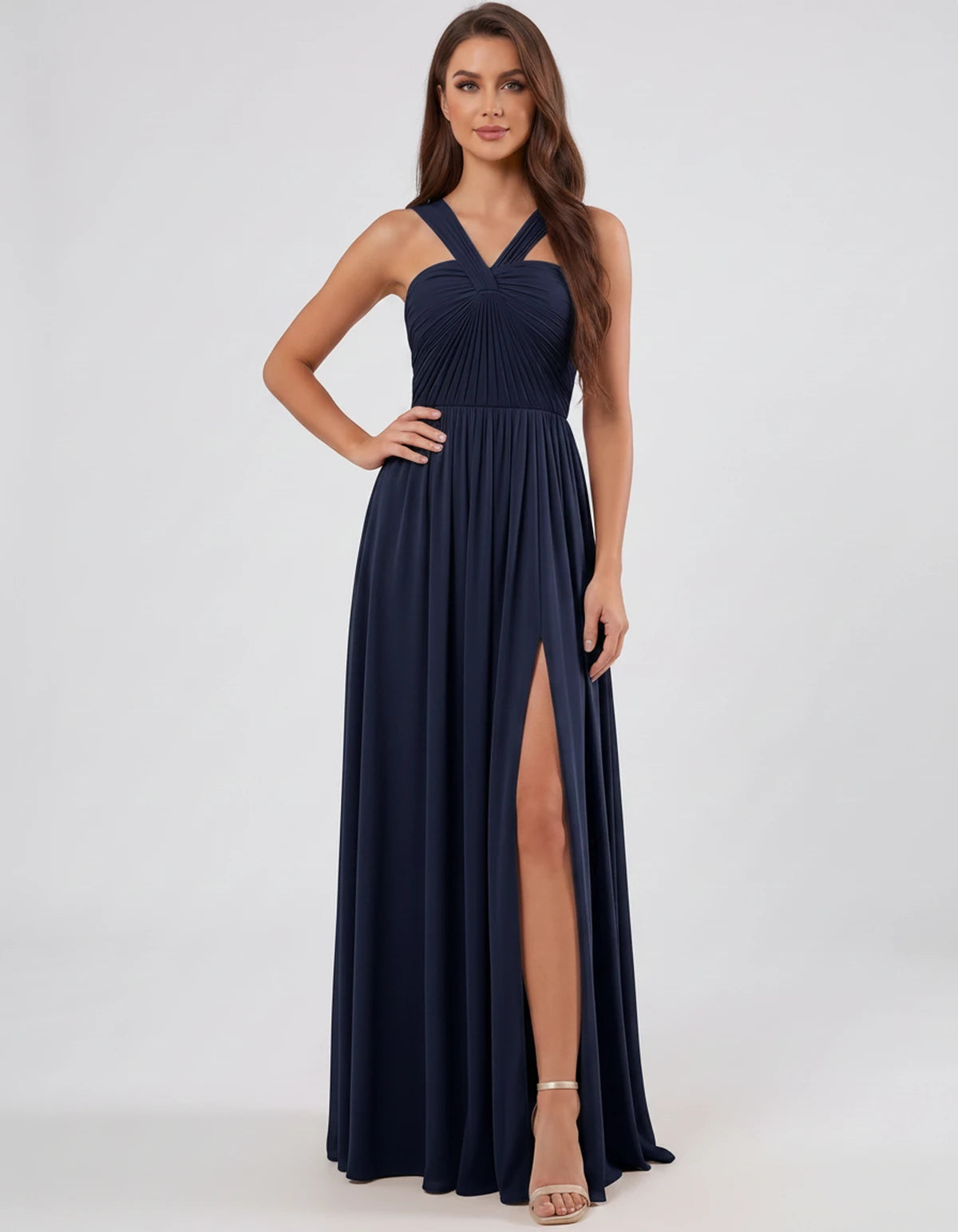 Malvina Maxi Dress — Navy | SKU: SD-82699-navy-2,SD-82699-navy-4,SD-82699-navy-6,SD-82699-navy-8,SD-82699-navy-10,SD-82699-navy-12,SD-82699-navy-14,SD-82699-navy-16,SD-82699-navy-16W,SD-82699-navy-18W,SD-82699-navy-20W,SD-82699-navy-22W