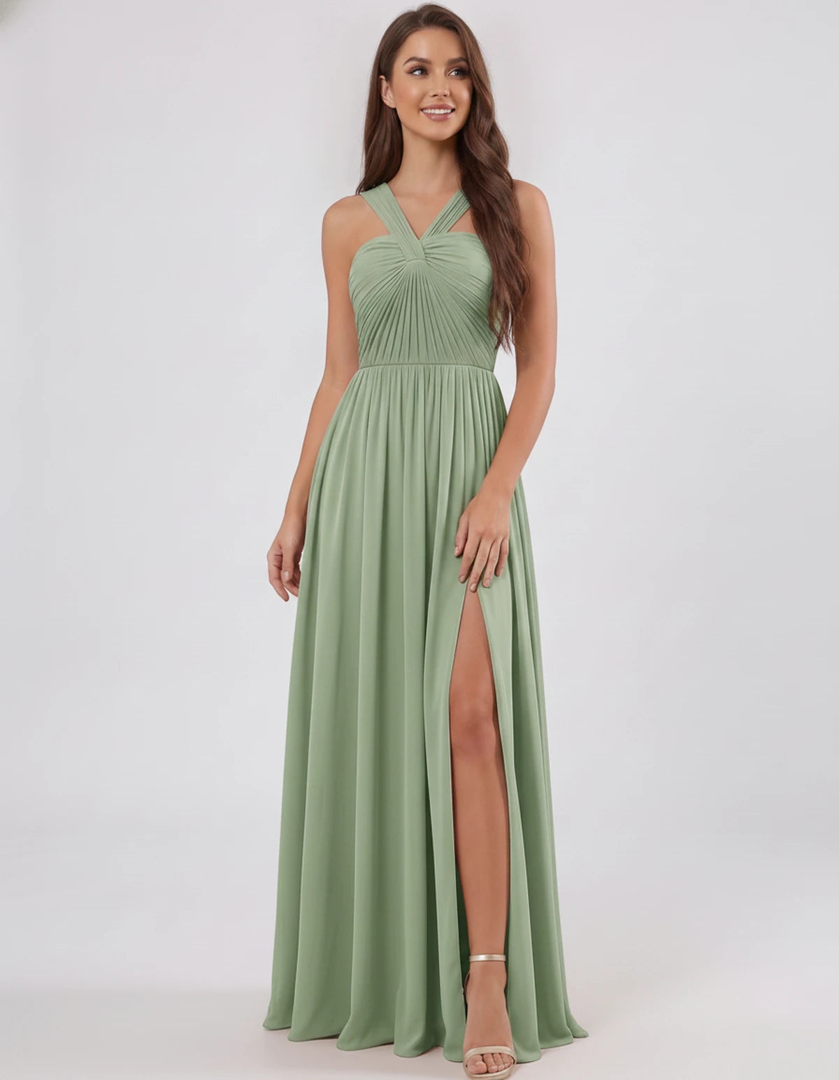 Malvina Maxi Dress — Sage Green | SKU: SD-82699-sagegreen-2,SD-82699-sagegreen-4,SD-82699-sagegreen-6,SD-82699-sagegreen-8,SD-82699-sagegreen-10,SD-82699-sagegreen-12,SD-82699-sagegreen-14,SD-82699-sagegreen-16,SD-82699-sagegreen-16W,SD-82699-sagegreen-18W,SD-82699-sagegreen-20W,SD-82699-sagegreen-22W
