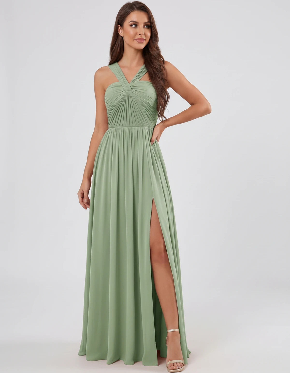 Malvina Maxi Dress — Sage Green | SKU: SD-82699-sagegreen-2,SD-82699-sagegreen-4,SD-82699-sagegreen-6,SD-82699-sagegreen-8,SD-82699-sagegreen-10,SD-82699-sagegreen-12,SD-82699-sagegreen-14,SD-82699-sagegreen-16,SD-82699-sagegreen-16W,SD-82699-sagegreen-18W,SD-82699-sagegreen-20W,SD-82699-sagegreen-22W
