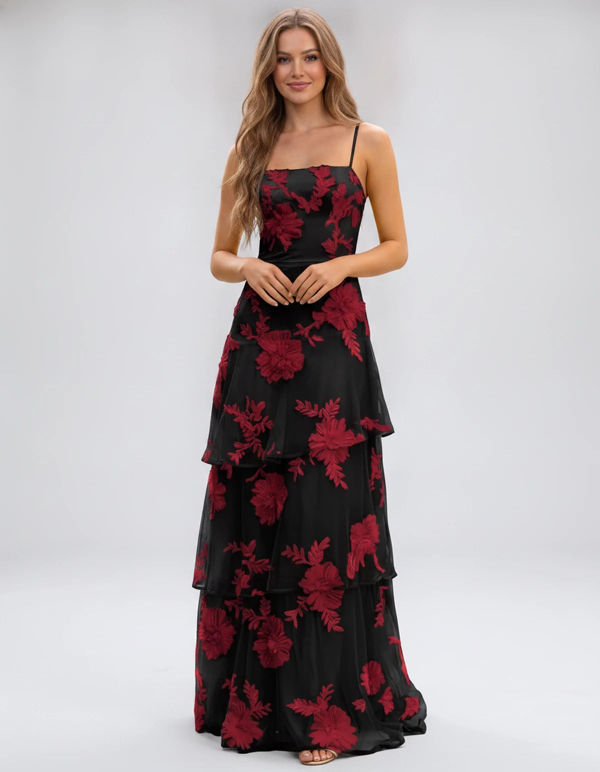 Manon Maxi Dress — Black | SKU: SD-88242-black-2,SD-88242-black-4,SD-88242-black-6,SD-88242-black-8,SD-88242-black-10,SD-88242-black-12,SD-88242-black-14,SD-88242-black-16,SD-88242-black-16W,SD-88242-black-18W,SD-88242-black-20W,SD-88242-black-22W