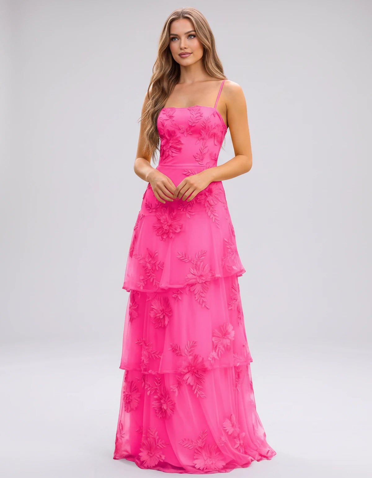 Manon Maxi Dress — Hot Pink | SKU: SD-88242-hotpink-2,SD-88242-hotpink-4,SD-88242-hotpink-6,SD-88242-hotpink-8,SD-88242-hotpink-10,SD-88242-hotpink-12,SD-88242-hotpink-14,SD-88242-hotpink-16,SD-88242-hotpink-16W,SD-88242-hotpink-18W,SD-88242-hotpink-20W,SD-88242-hotpink-22W