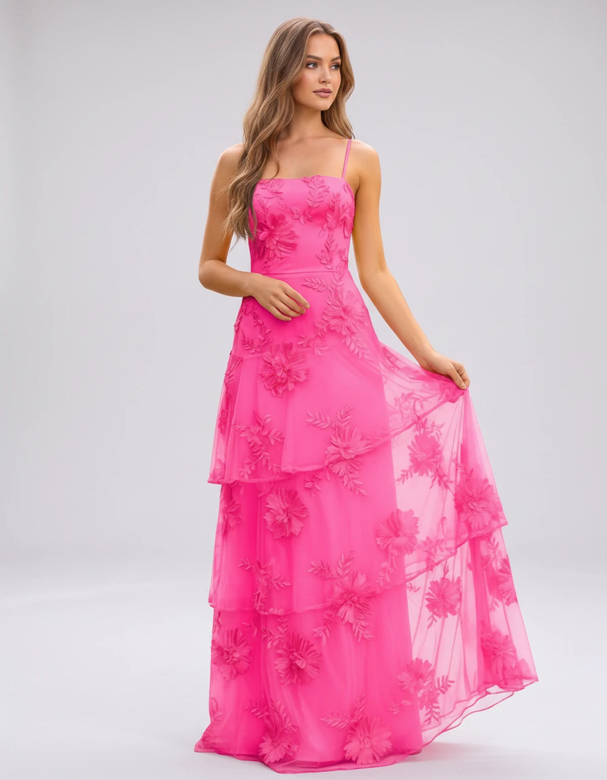 Manon Maxi Dress — Hot Pink | SKU: SD-88242-hotpink-2,SD-88242-hotpink-4,SD-88242-hotpink-6,SD-88242-hotpink-8,SD-88242-hotpink-10,SD-88242-hotpink-12,SD-88242-hotpink-14,SD-88242-hotpink-16,SD-88242-hotpink-16W,SD-88242-hotpink-18W,SD-88242-hotpink-20W,SD-88242-hotpink-22W
